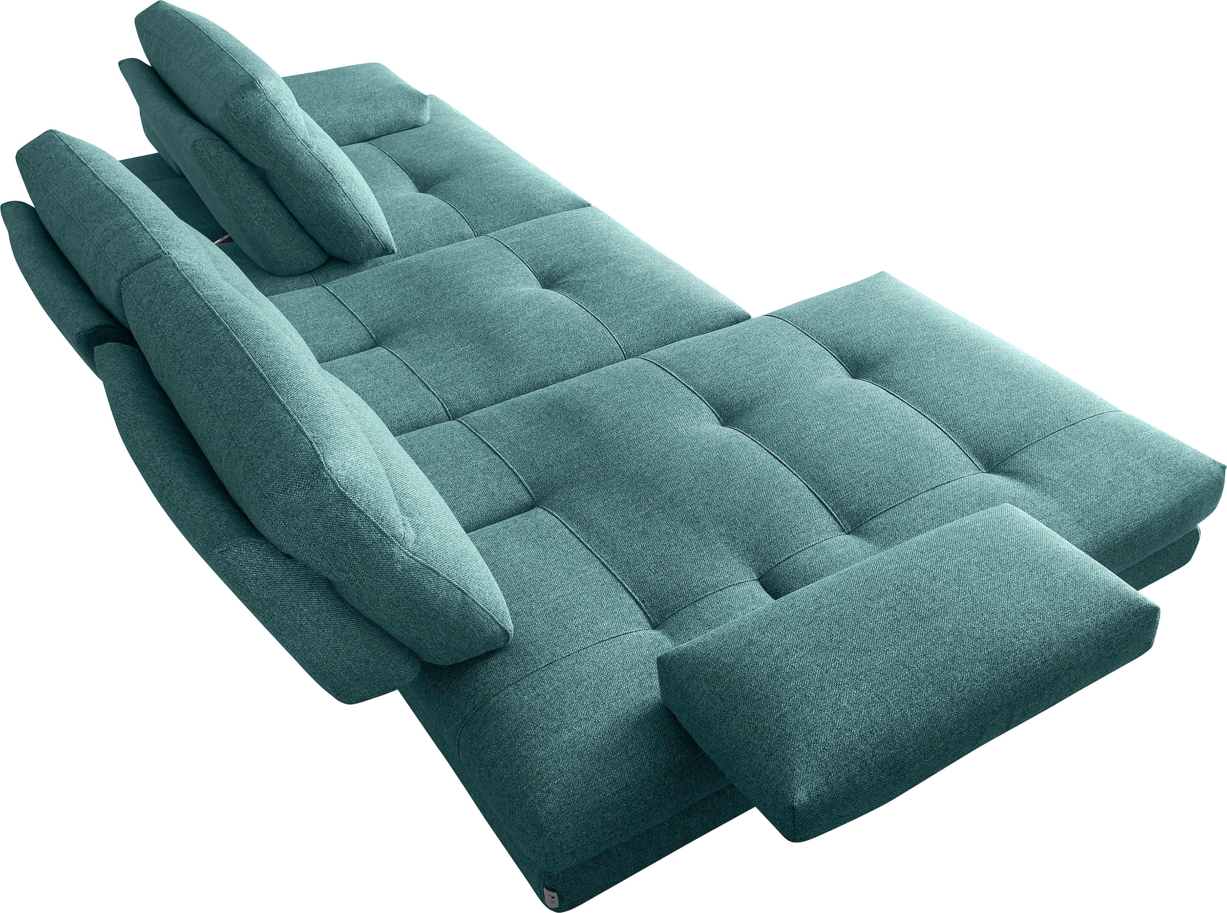 CALIA ITALIA Ecksofa »Toby Wing, L-Form, Designsofa mit sensationellem Sitzkomfort« inklusive Sitztiefenverstellung, Füsse in chrom glänzend