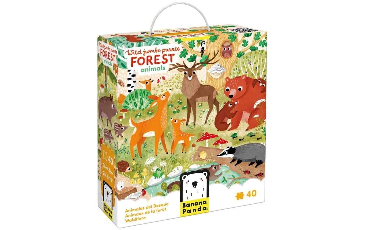  Puzzle »Banana Panda Wild Jumbo Waldtiere Pappe 40 Teile« anglais, multilingue