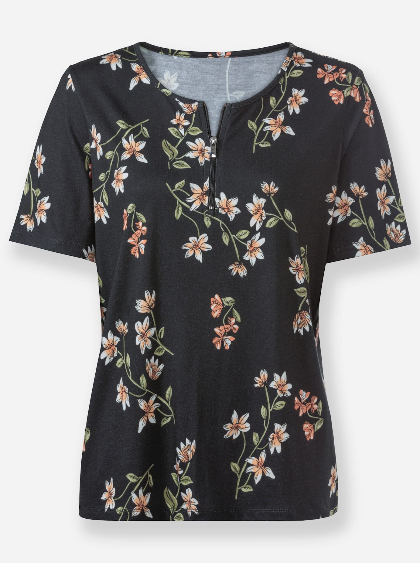 Inspirationen Kurzarmshirt »Baumwoll-Modal-Shirt« 1 Stk.