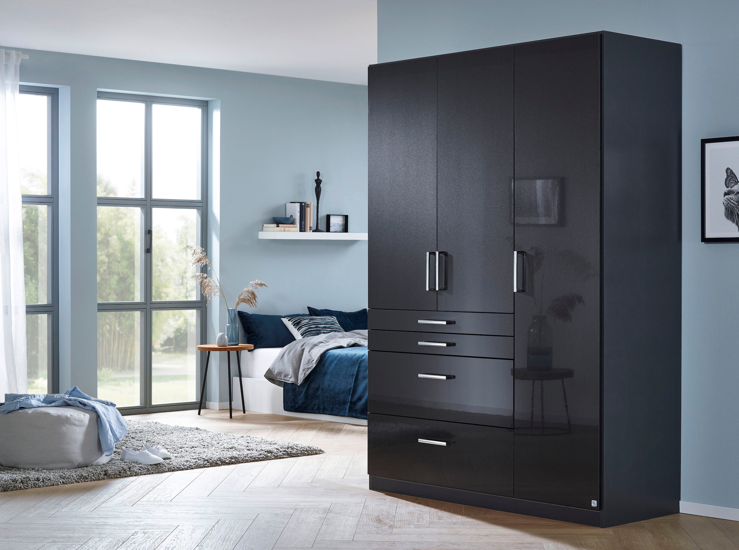rauch Armoire à portes battantes »Kleiderschrank Schrank Garderobe Garderobenschrank  HOMBURG« avec beaucoup de rangement, tiroir supérieur compartimenté MADE IN GERMANY