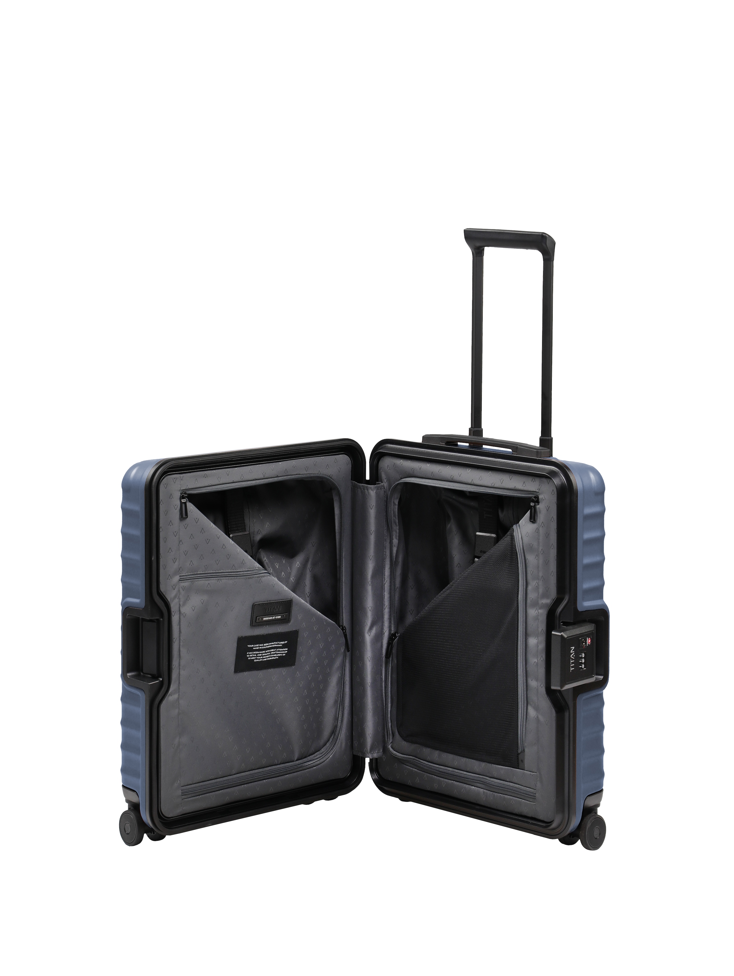 TITAN - Made in Germany Trolley »OVERSEAS Koffer Hartschale« 38 l 4 Rollen avec serrure cadre TSA, compartiment intérieur intelligent taille S