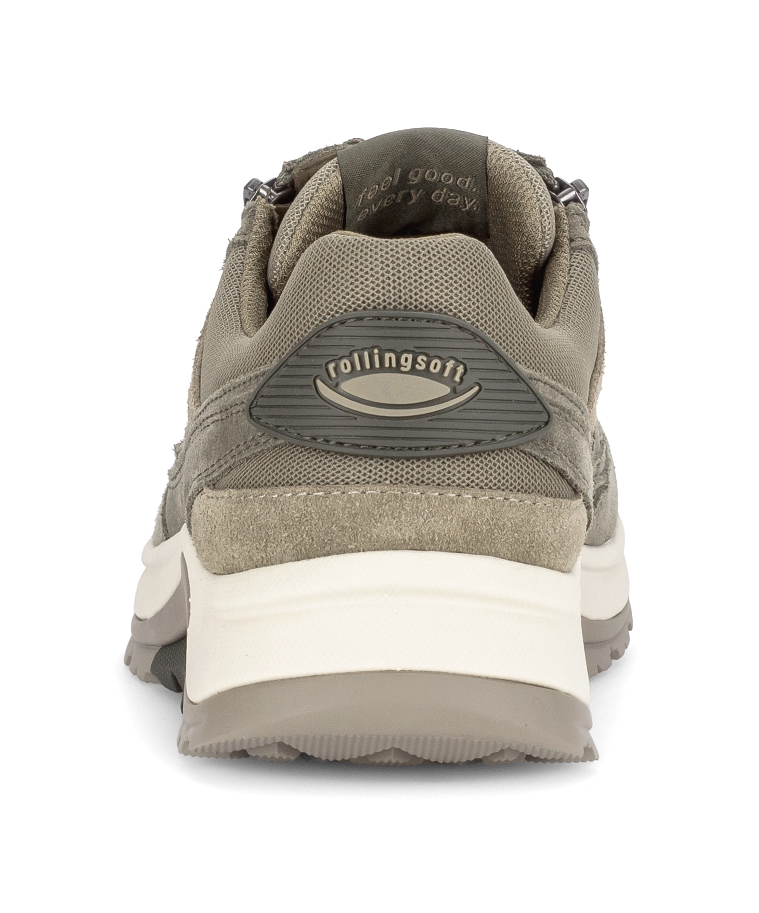 rollingsoft Baskets compensées  chaussure à lacets, chaussure basse, chaussure de loisirs, fermeture éclair extérieure, largeur G