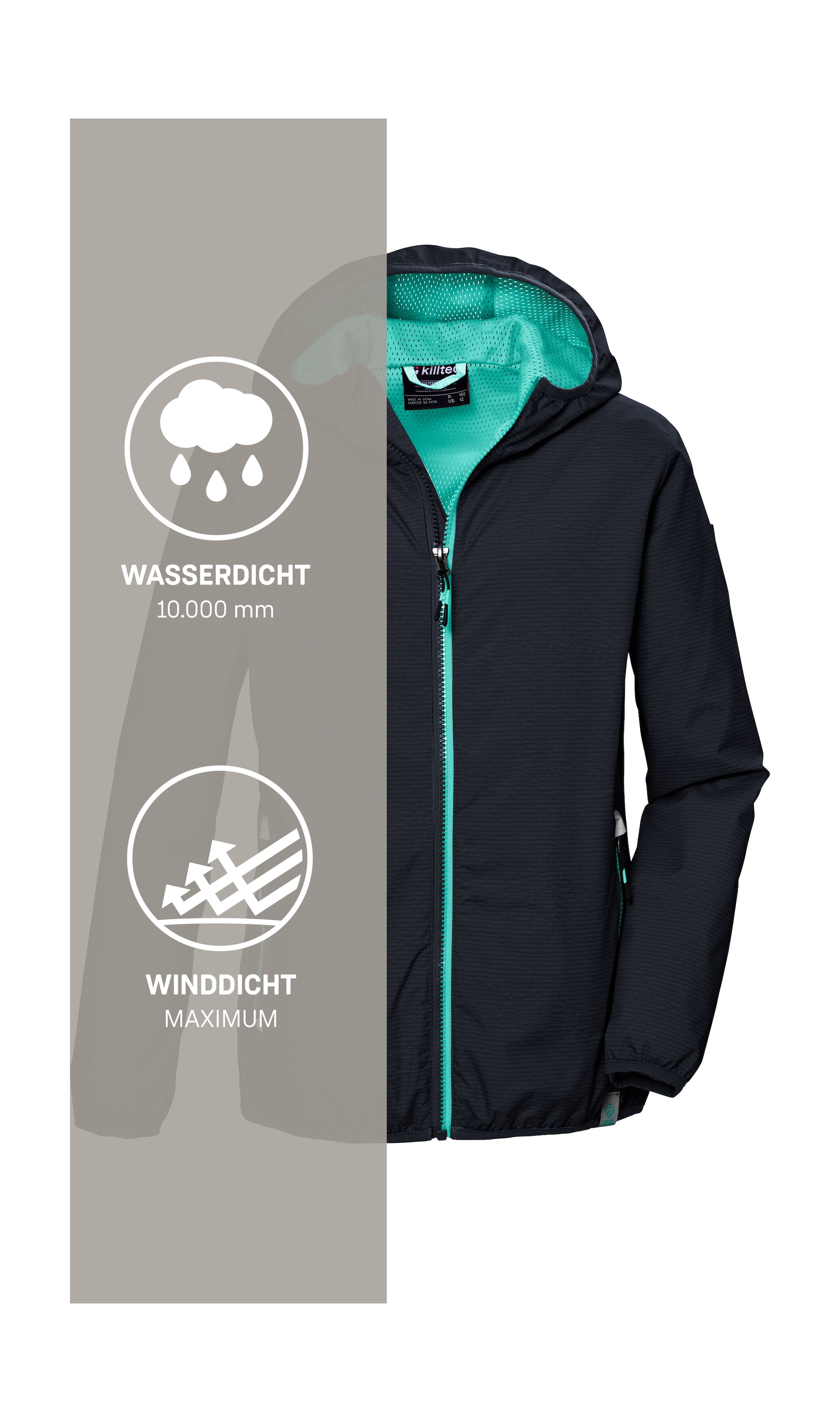 Killtec Funktionsjacke »KOS 138 GRLS JCKT« Kinderjacke: wasserdicht, reflektierend, elastisch