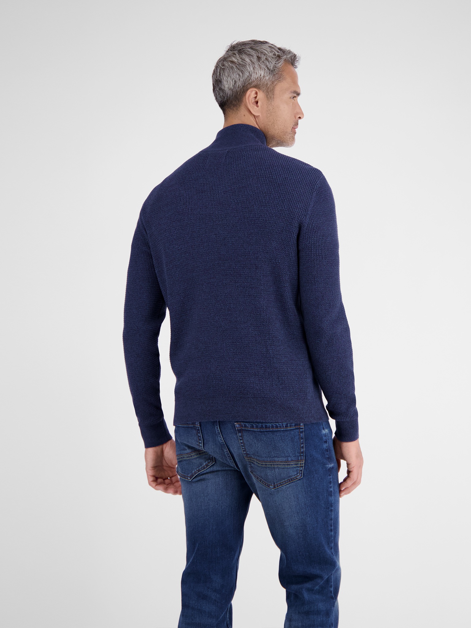 LERROS Strickpullover mit Troyer-Reissverschluss, Stehkragen