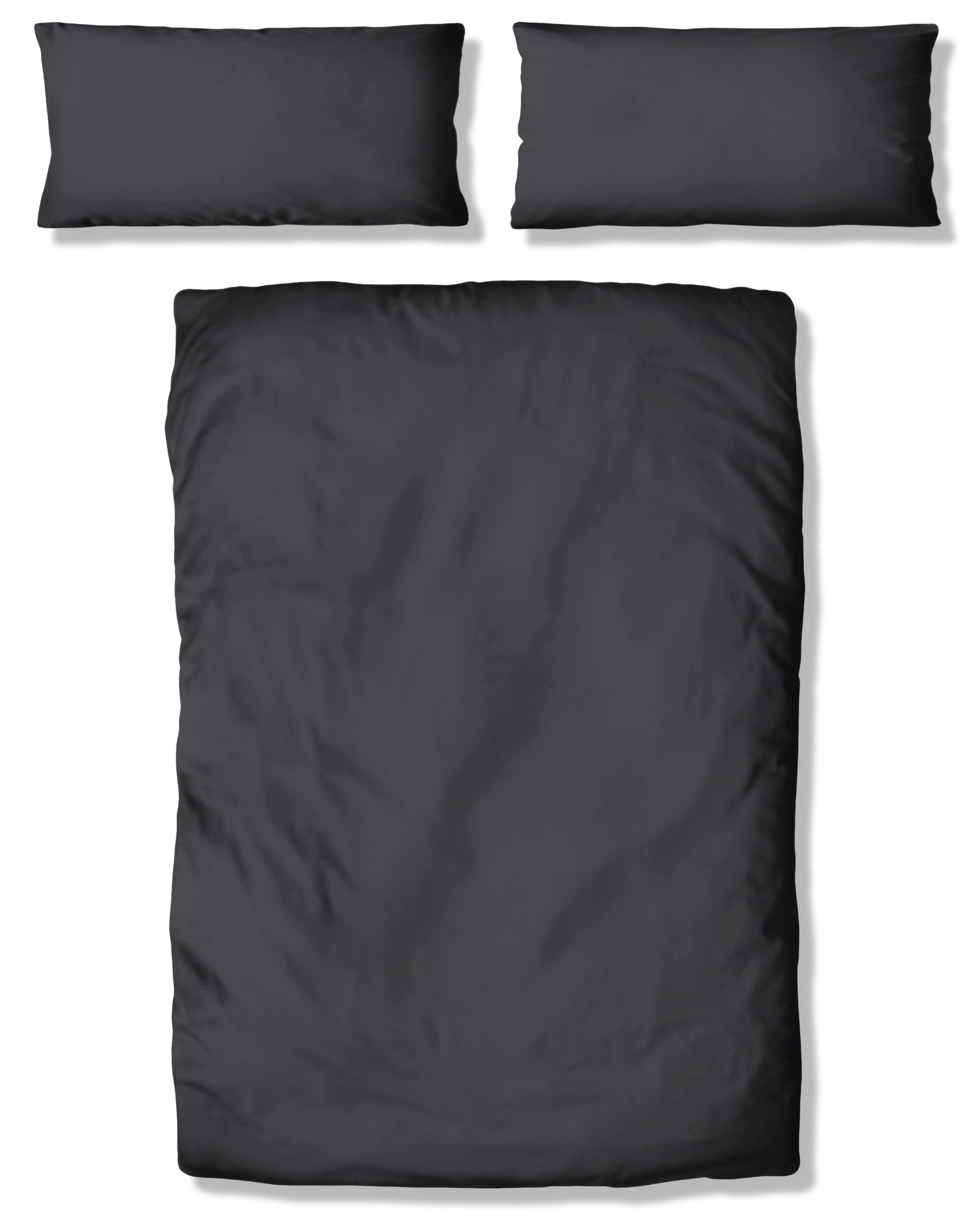 GOODproduct Linge de lit »Mila in 135x200, 155x220 oder 200x200 cm« 2 Mako-Satin, Bettwäsche aus Baumwolle, unifarbene Bettwäsche