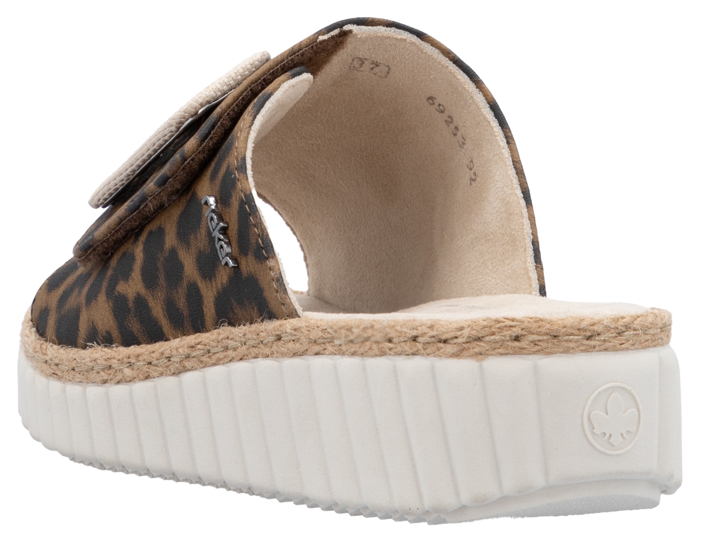 Rieker Pantolette  Sommerschuh, Strandschuh, Urlaubschuh, Hausschuh mit Klettverschluss