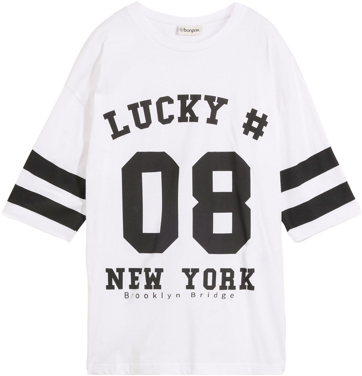 bonprix T-shirt oversize »Oversize-Shirt aus reiner Baumwolle« Coupe oversize, manches mi-longues, en coton pur
