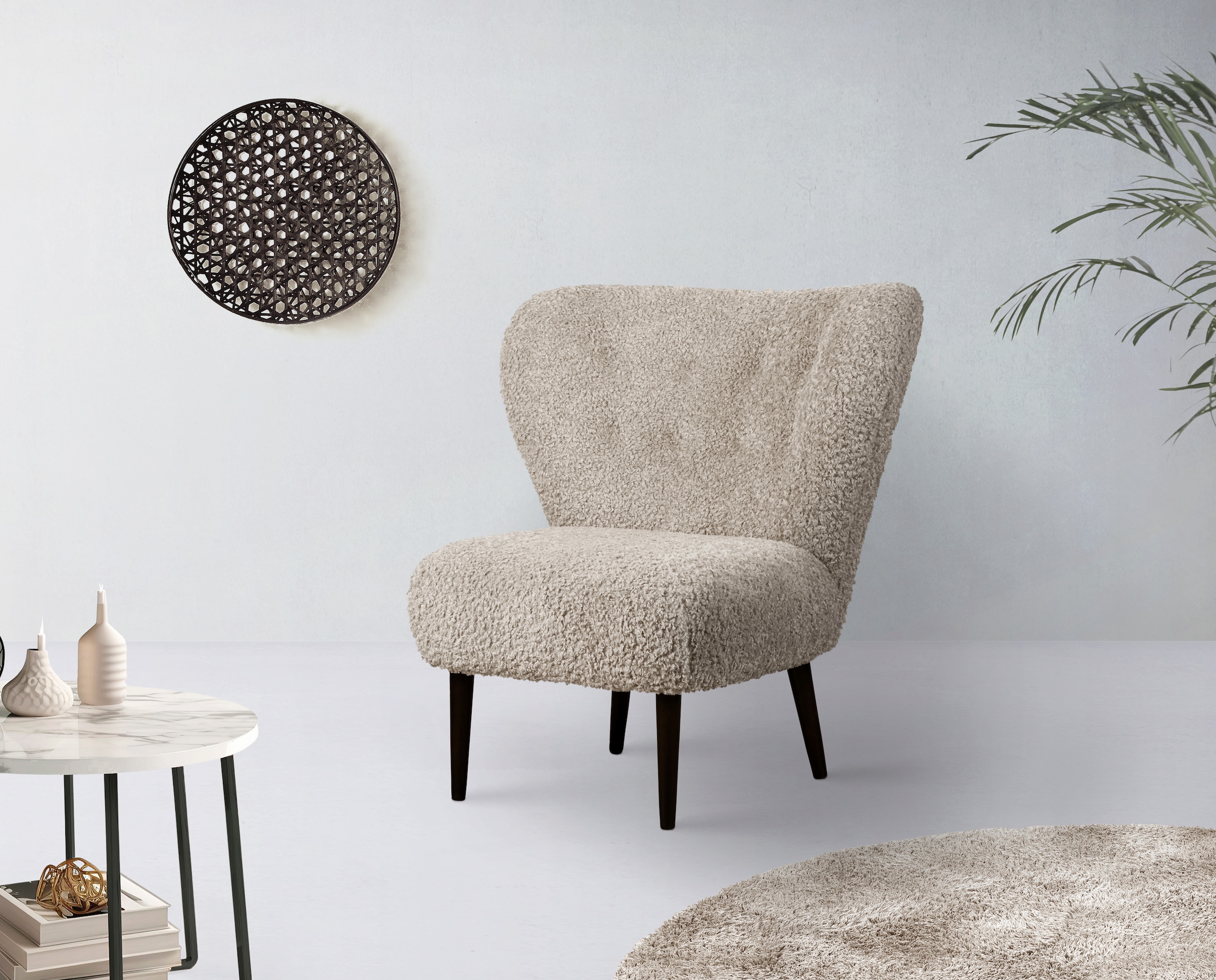 LeGer Home by Lena Gercke Fauteuil »Dinah« piqûre boutonnée dans le dos, avec ou sans tabouret au choix
