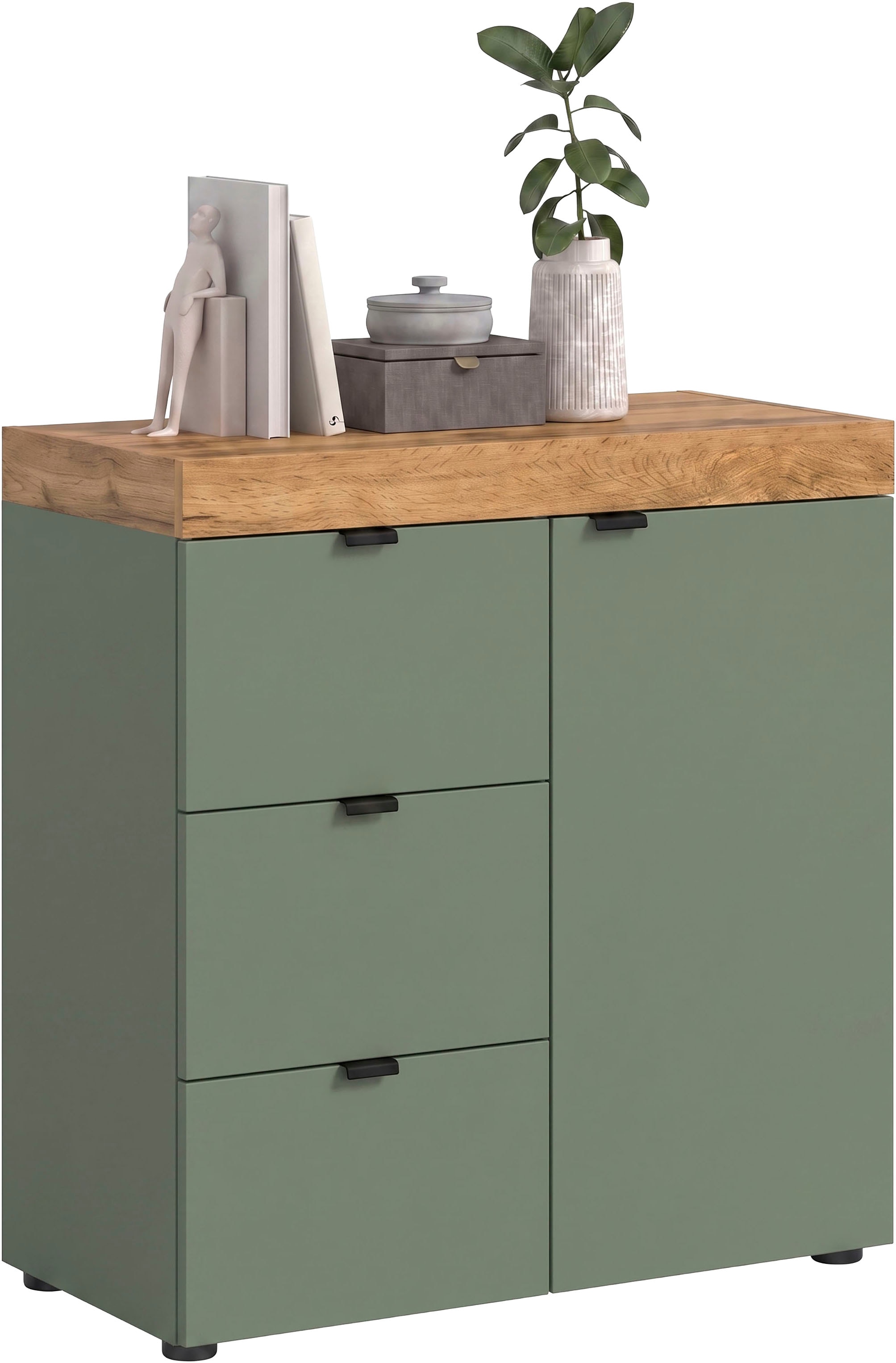 GOODproduct Commode »MAMBO II, Breite 77 cm, 1 Tür, 1 Einlegeboden, 3 Schubkästen« 1 cuis tlg. Commode, buffet, salon, chambre à coucher