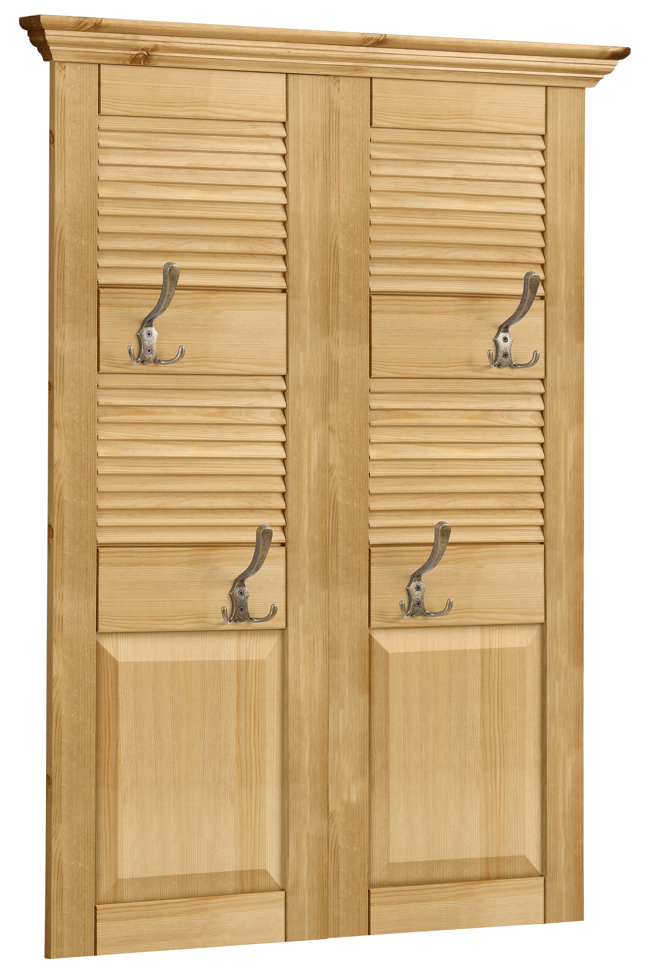 Home affaire Panneau de vestiaire »Ayanna« Breite 84 cm, mit 4 Doppelhaken, aus massiver Kiefer, FSC®