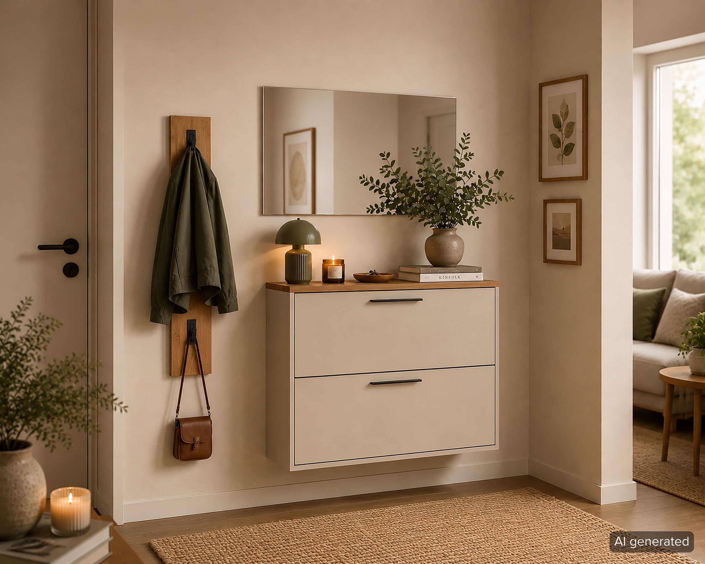 Schildmeyer Basculeur de chaussures »Saga, Oberplatte in Eiche Landhaus, Made in Germany« 1 cuis tlg. plateau de 2,5 cm d'épaisseur en décor chêne de campagne, fabriqué en Allemagne