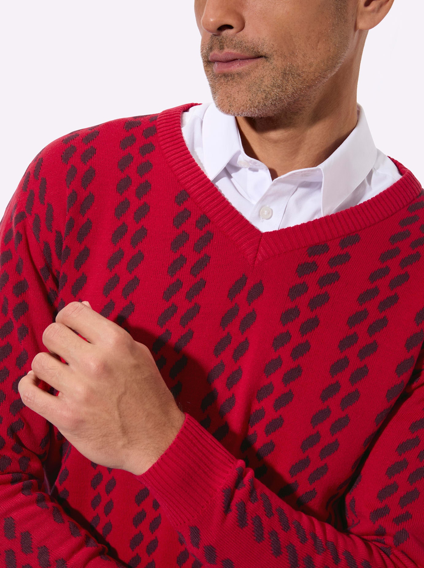 Classic Pull col V »V-Pullover«