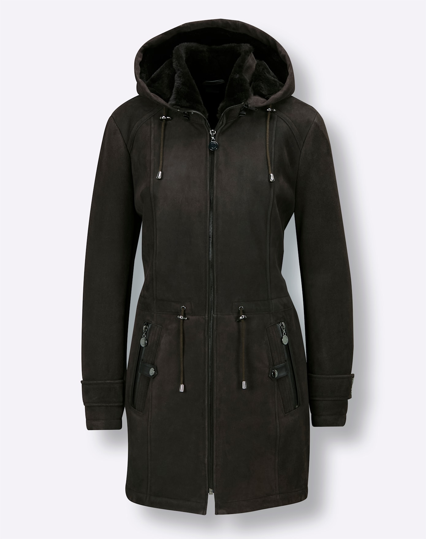 Mainpol Veste en cuir mit Kapuze