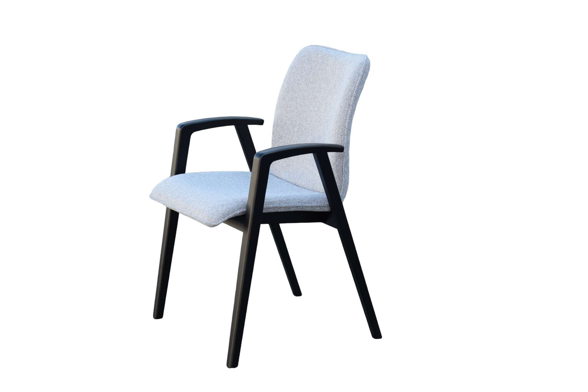 GOODproduct Chaise avec accoudoirs »Loreen Esszimmerstuhl, Polsterstuhl, Wohnstuhl, Essstuhl mit Armlehnen« (Set) 2 cuisMassivholzgestell und Armlehnen, stilvoll, bequem, Designstuhl