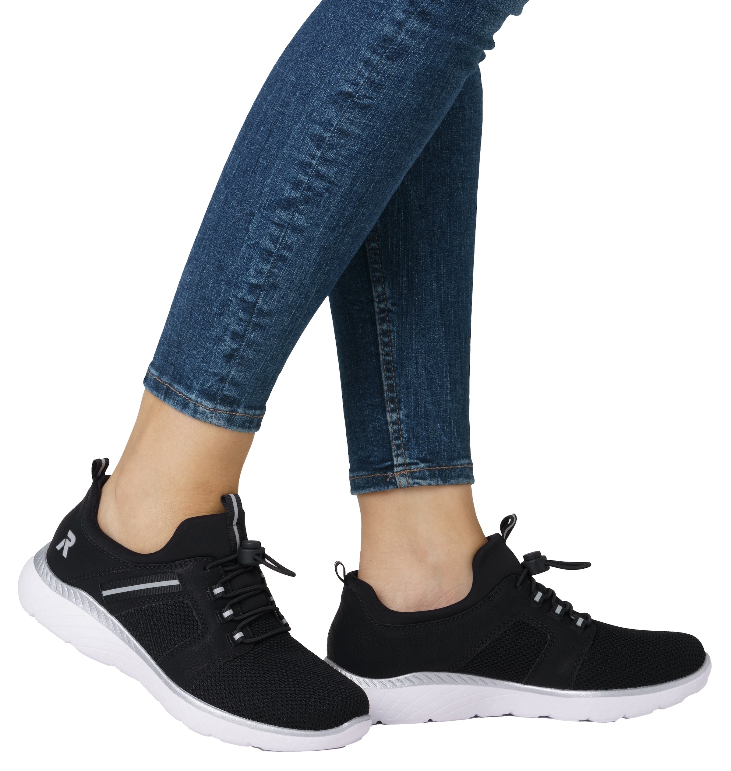 RIEKER Sport Baskets slip-on  , chaussure à enfiler, chaussure basse, sneaker de loisirs avec languettes d'enfilage