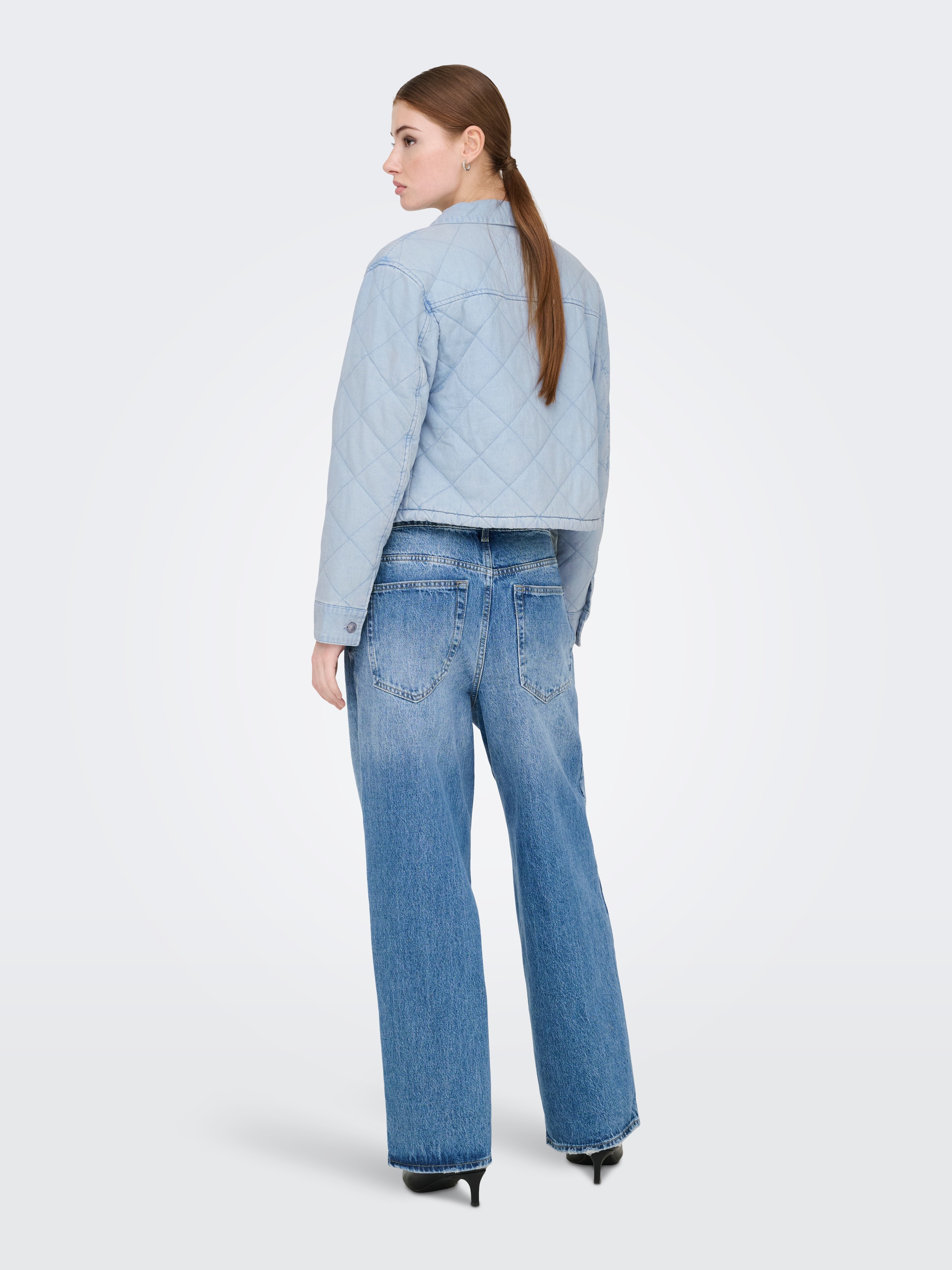 ONLY Kurzjacke »ONLMIST WASHED QUILT JACKET CC OTW« im Denim Look mit gesteppter Optik