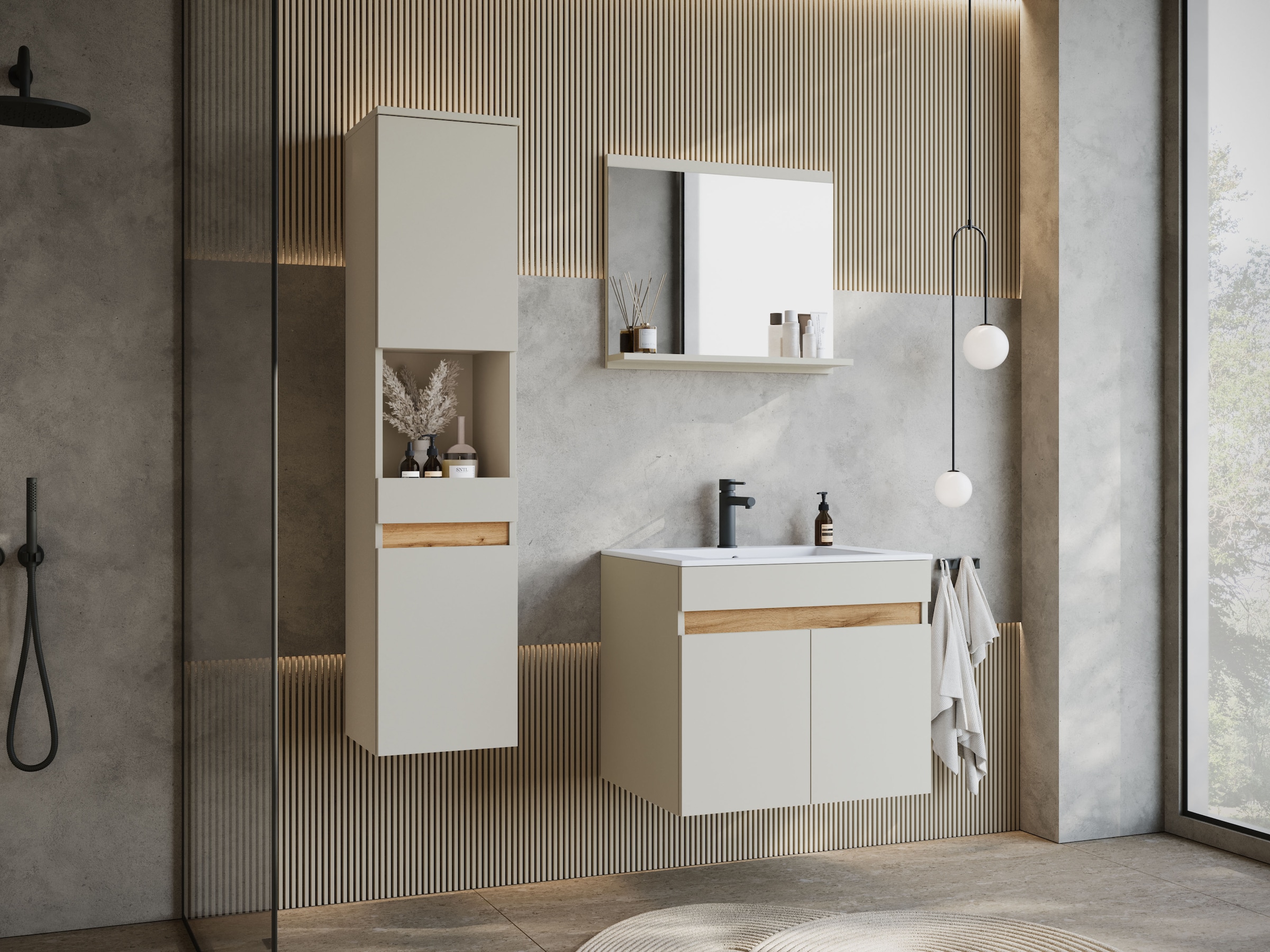 welltime Ensemble de meubles de salle de bain »COIN« Ensemble, 3 cuis tlg.