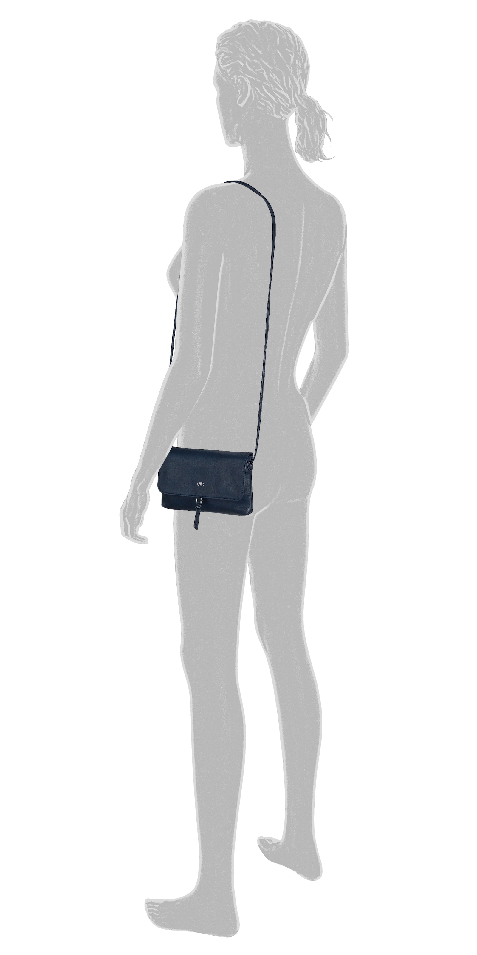 TOM TAILOR Sac à bandoulière »Luna« mit hochglänzendem Logo und kleinem dekorativen Knoten