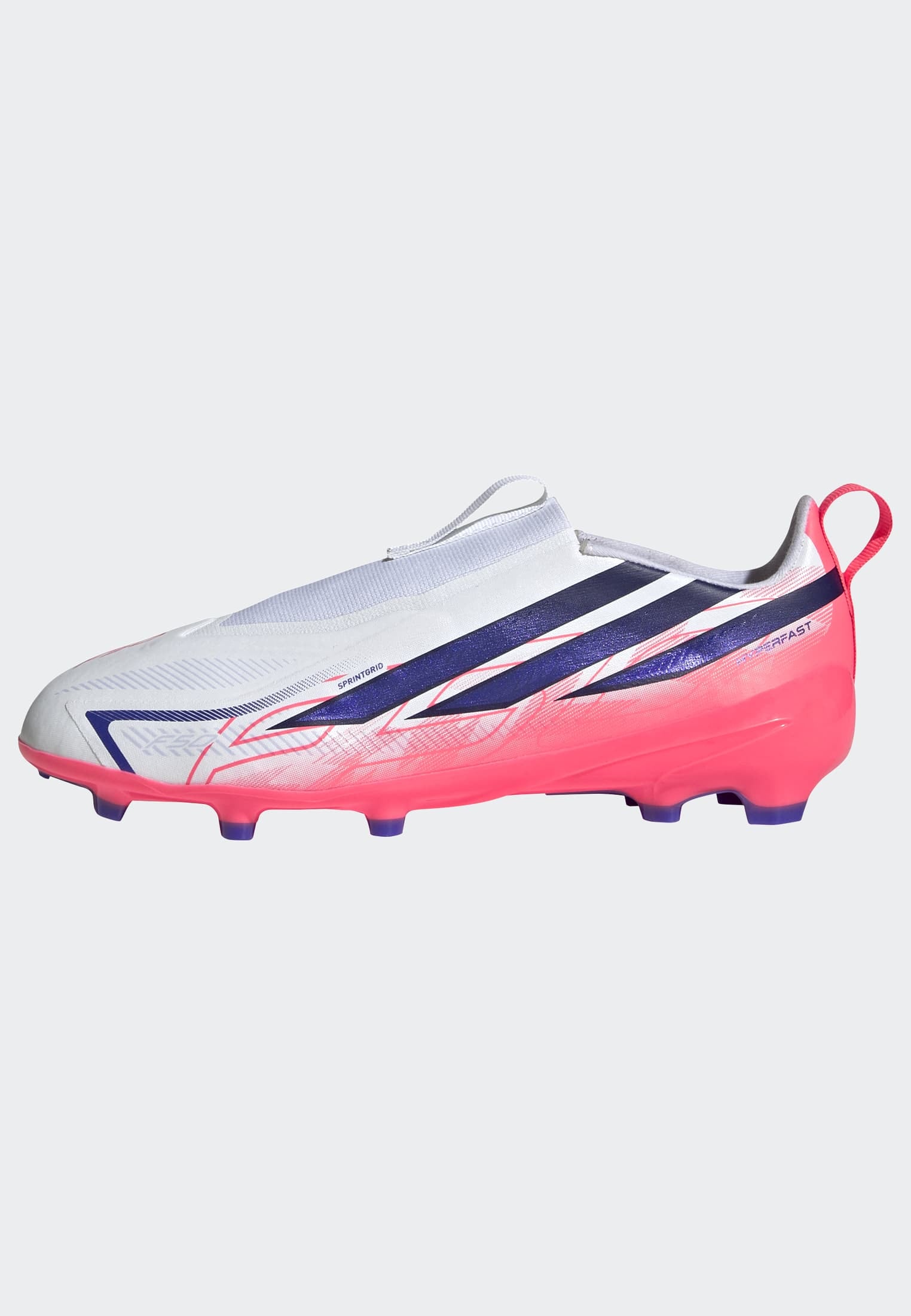 adidas Performance Fussballschuh »F50 HYPERFAST LEAGUE KIDS , FESTE BÖDEN, OHNE SCHNÜRSENKEL«  Aussensohle für Rasen und feste Böden, für Jugendliche & Kinder