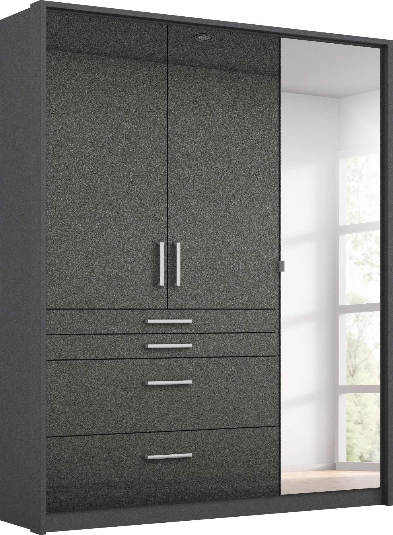 rauch Drehtürenschrank »Kleiderschrank Schrank Garderobe Garderobenschrank  HOMBURG« inkl. Passepartout, oberer Schubkasten mit Einteilung MADE IN GERMANY