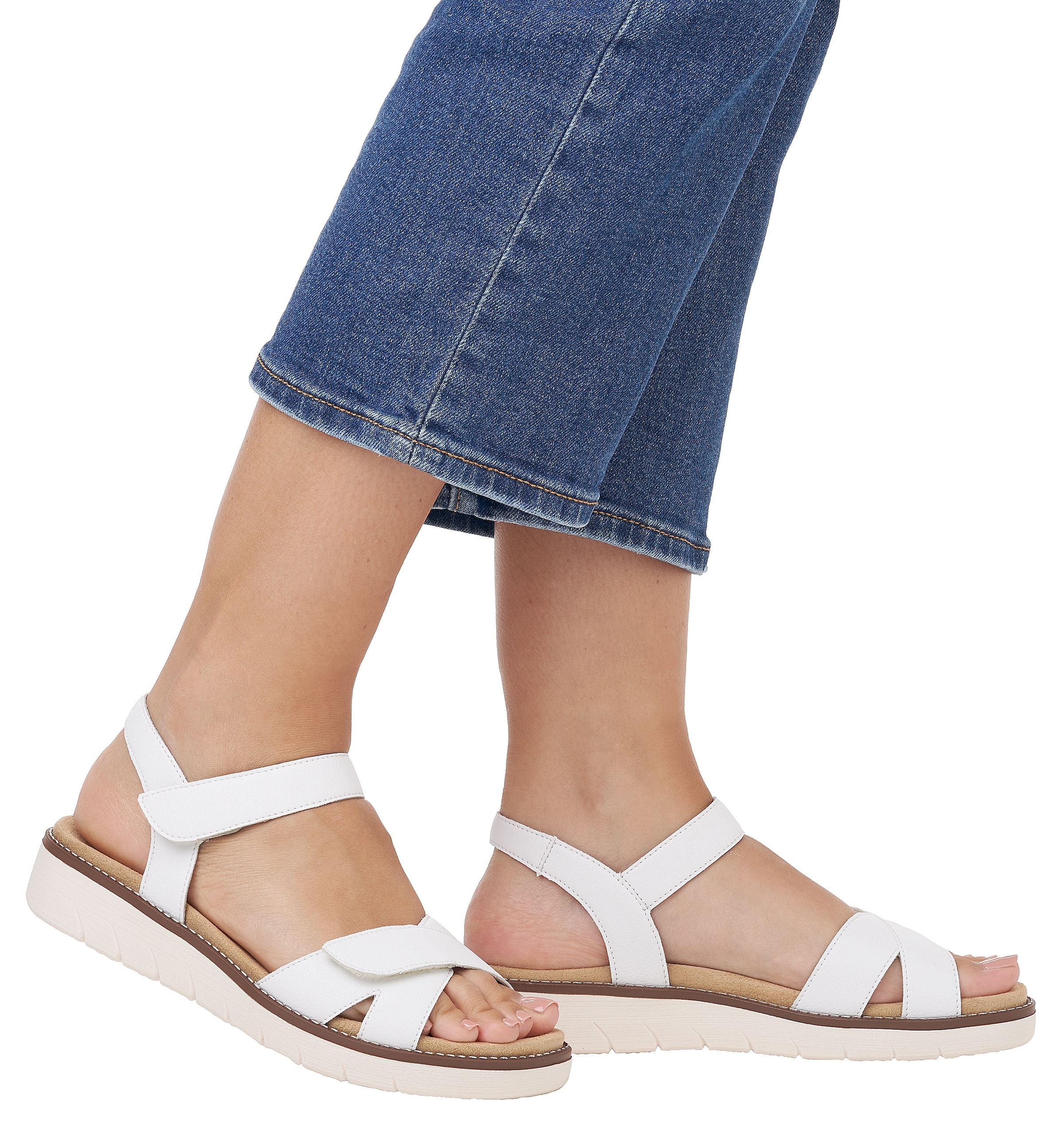 Remonte Sandale à lanières  , Plateau, Sommerschuh, Sandalette mit Lite ´n Soft Ausstattung
