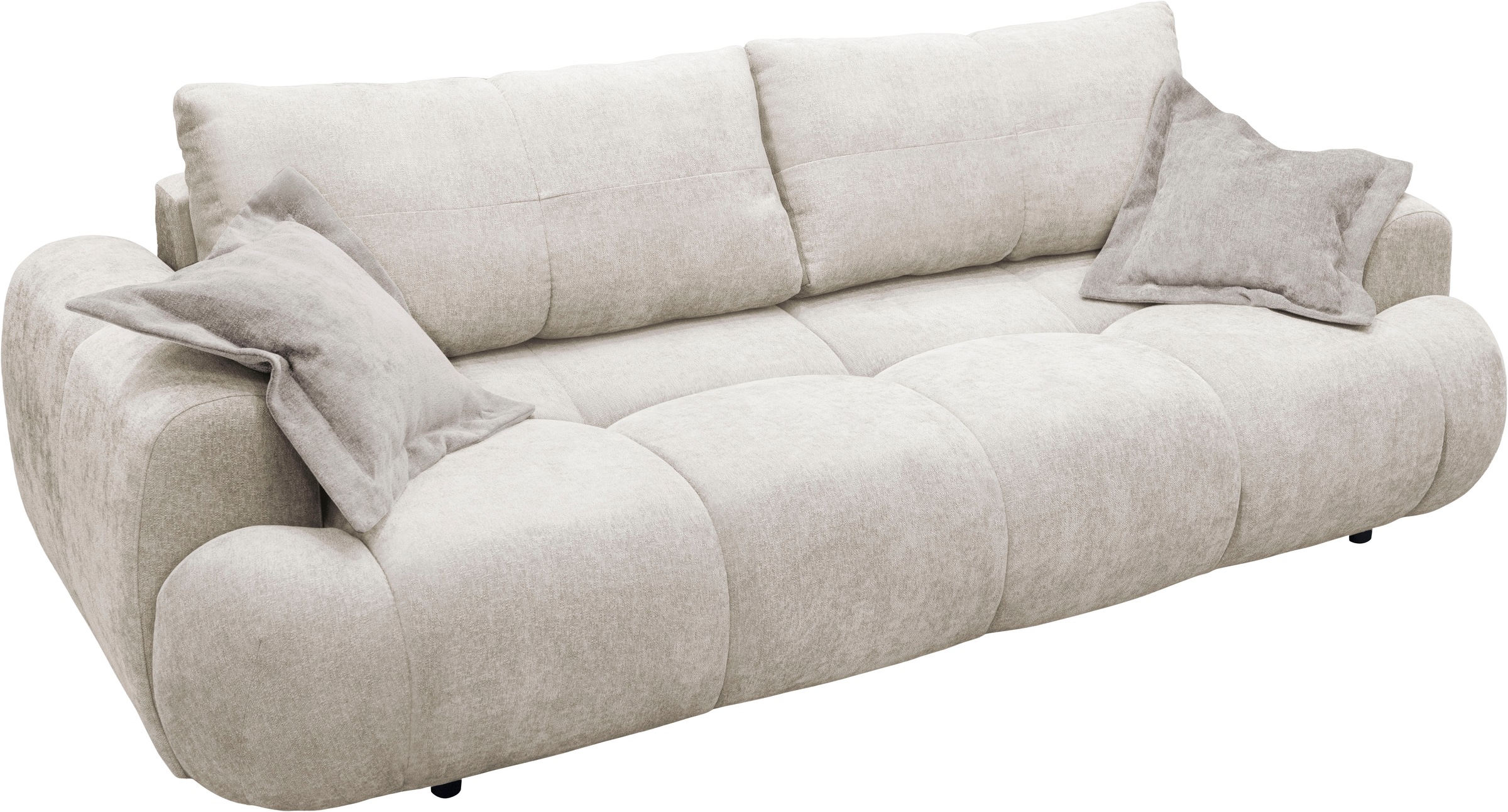 exxpo - sofa fashion 3-places »Alessano, 254 cm breit, modern & gemütlich« Verlässliche Qualität, inkl.Bettfunktion, Bettkasten, 2x Plaidskissen