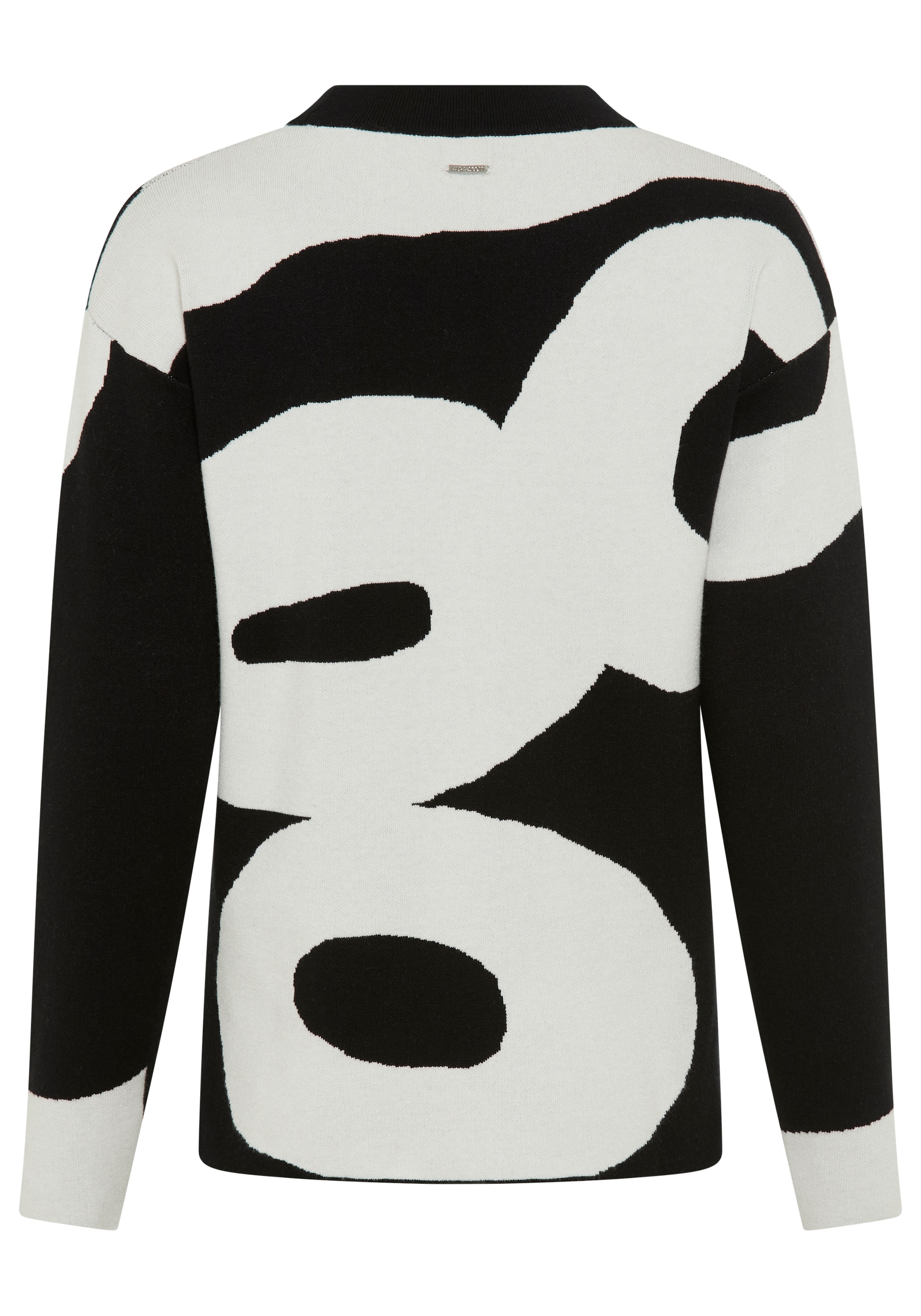 Laura Scott Jacquardpullover kuscheliger Winterstrick mit Muster und Bindebändern - NEUE KOLLEKTION