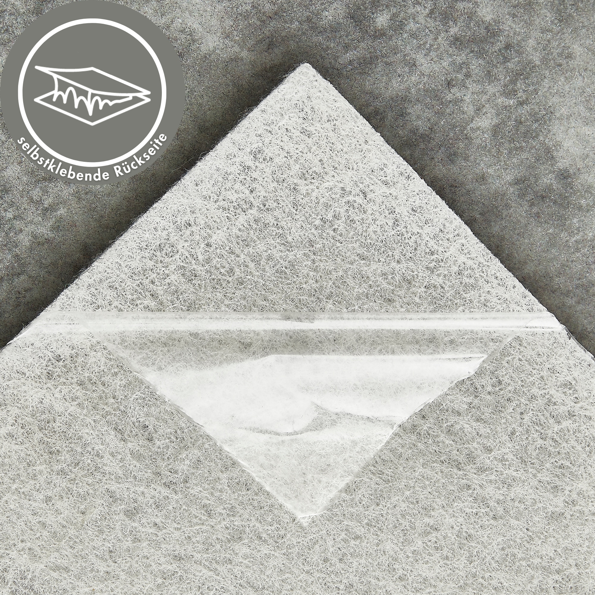 Andiamo Teppichfliese »Colmar Nadelfilz, Gesamthöhe 4 mm« quadratisch 40x40 cm, selbstklebend, robust & strapazierfähig, 25 Stück (4 qm)