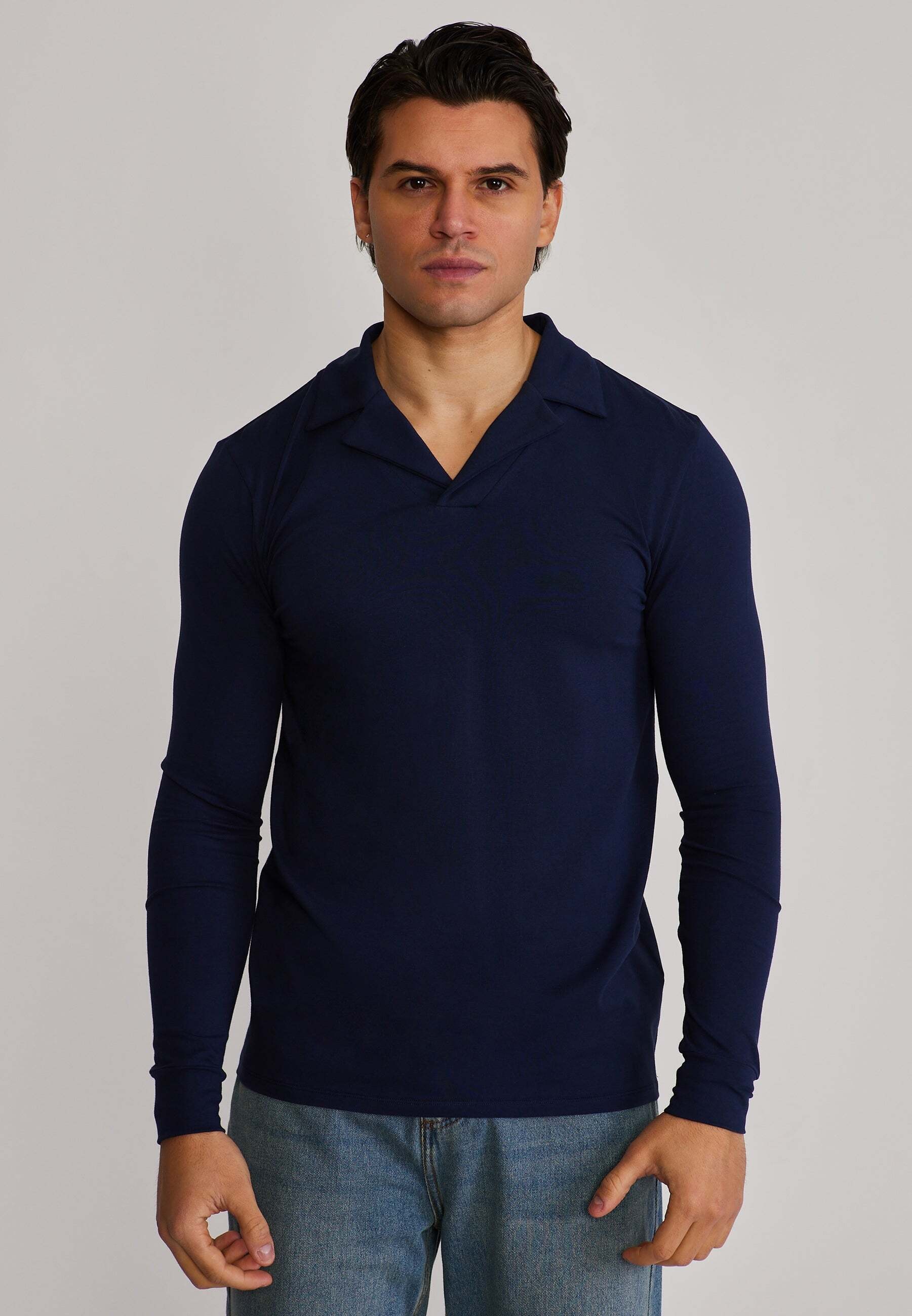 Siksilk Langarm-Poloshirt »Siksilk Langarmpolo Revere«