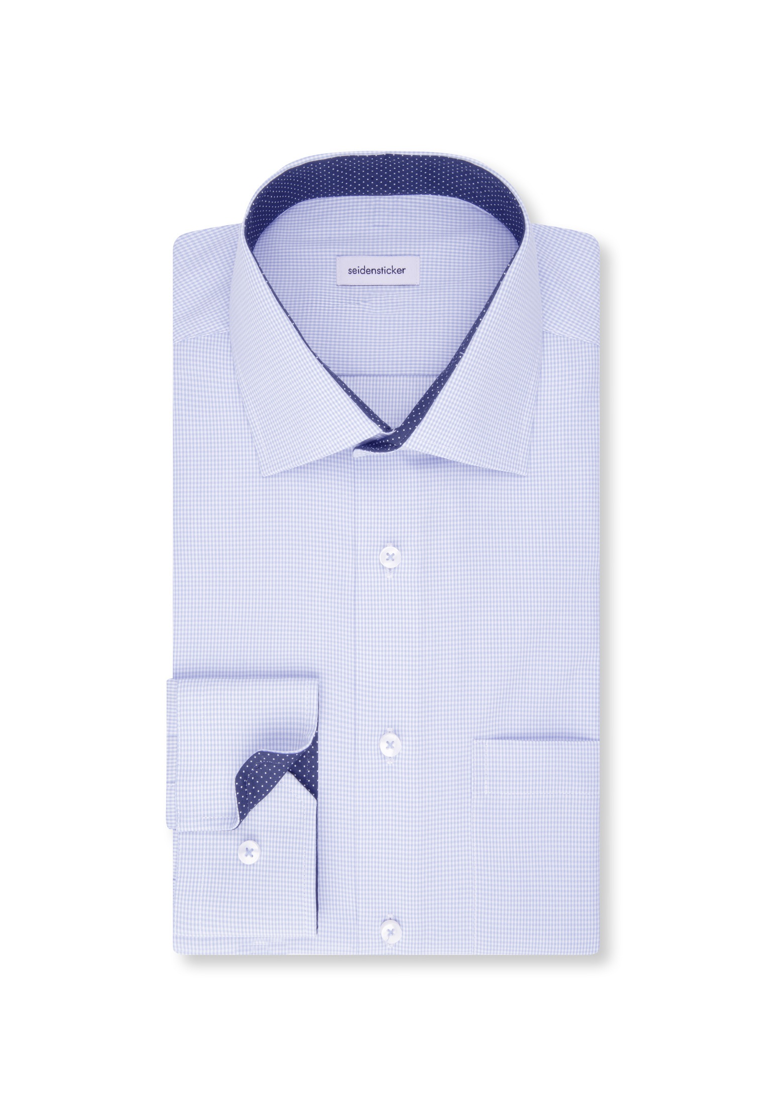 seidensticker Chemise d'affaires »Schwarze Rose« col Kent 1/1 régulier à carreaux