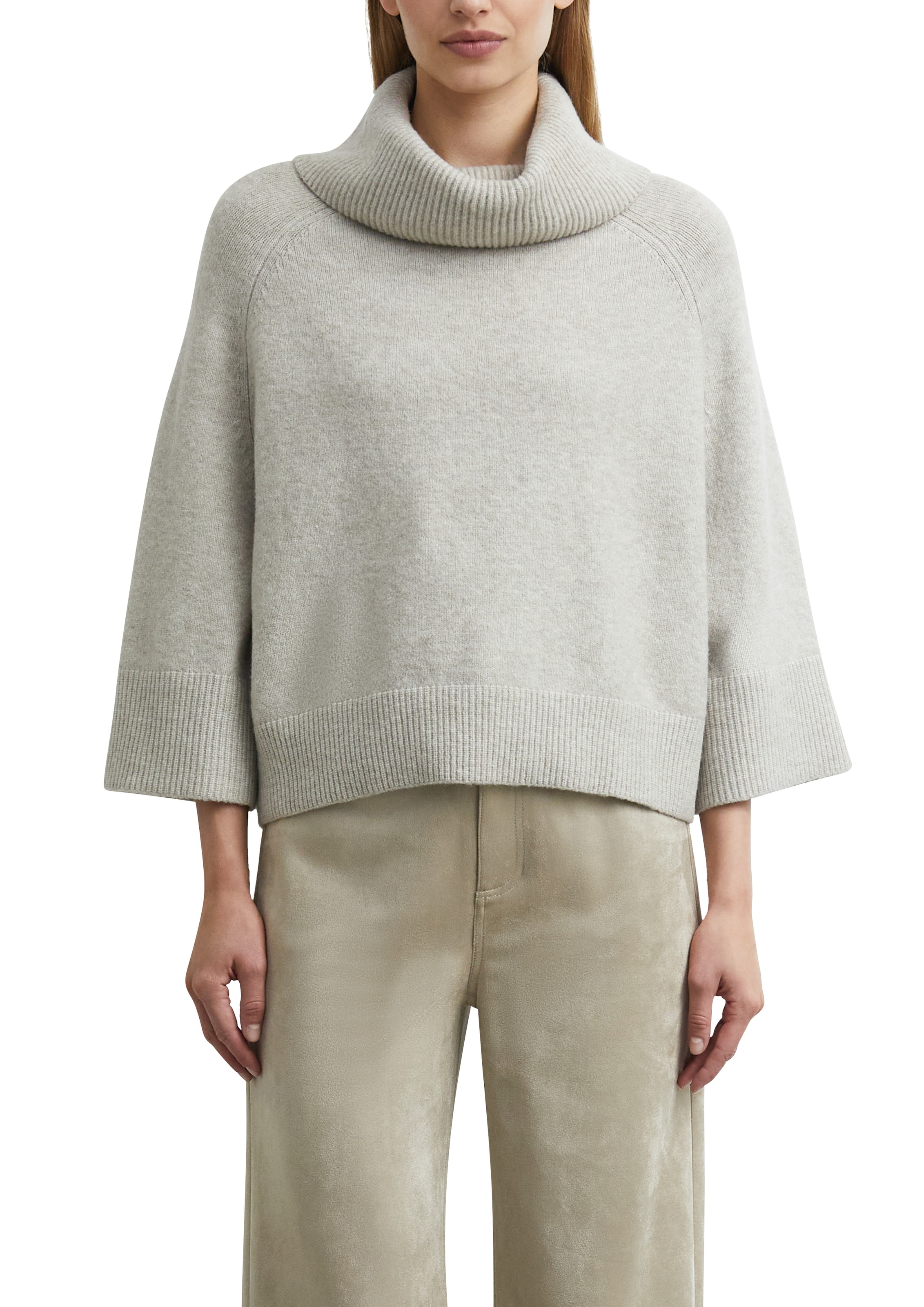 Comma Rollkragenpullover / Poncho-Pullover mit weitem Kragen, Loose Fit