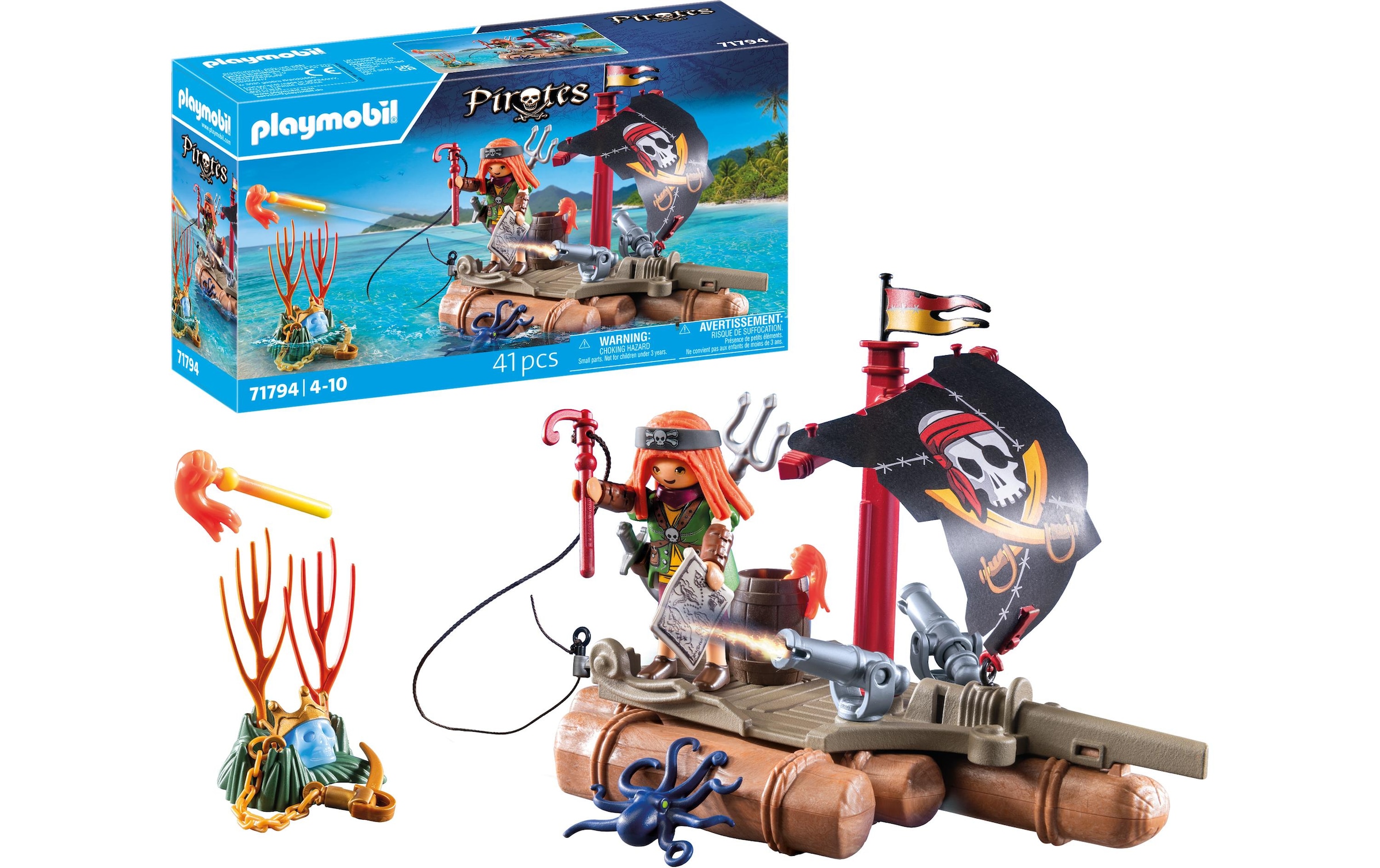 Playmobil® Briques de jeu »Schatzbergung auf Piratenfloss 71794«