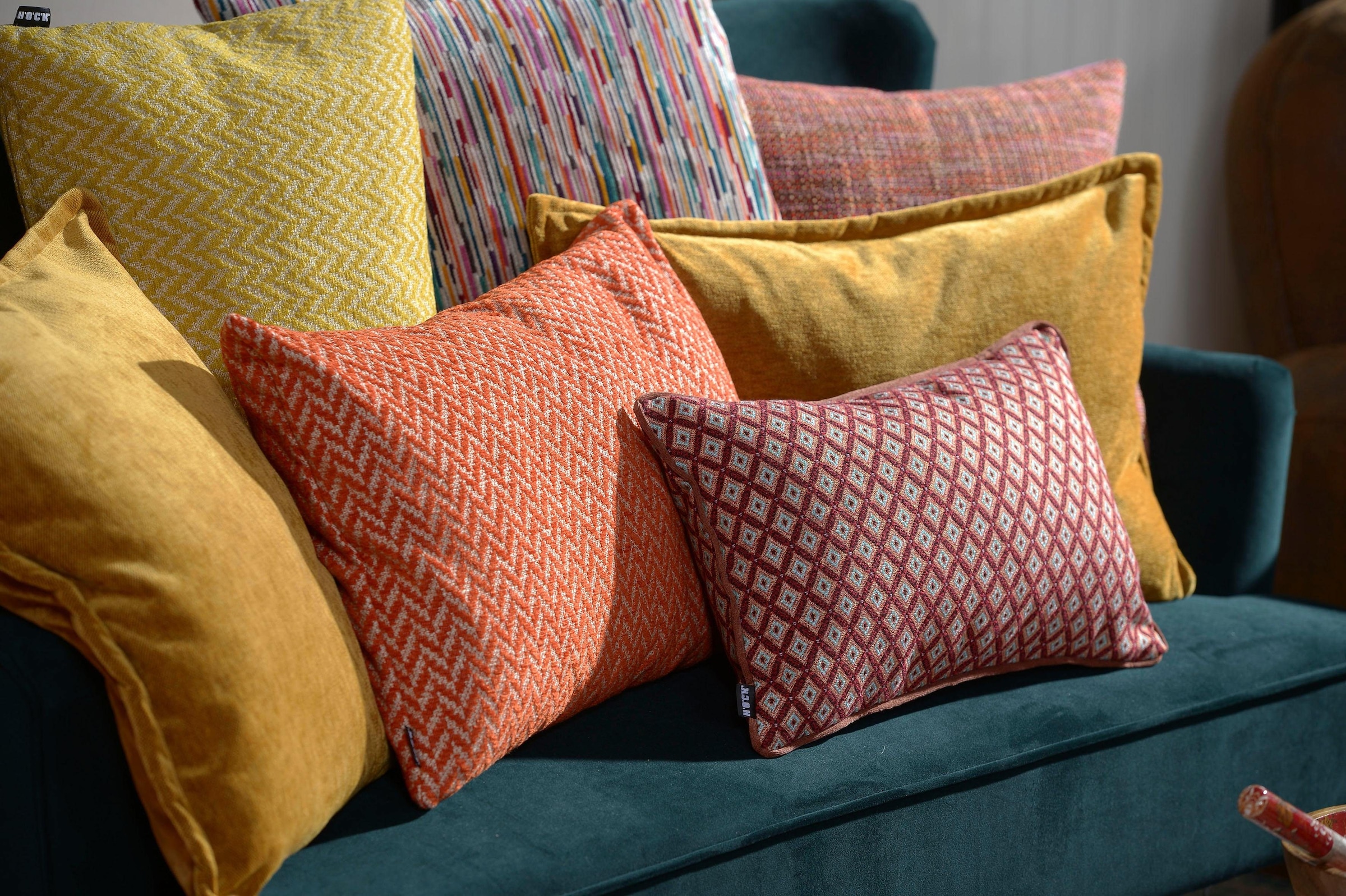 H.O.C.K. Coussin décoratif »Zircono« avec motif ethnique, housse de coussin avec rembourrage, 1 pièce