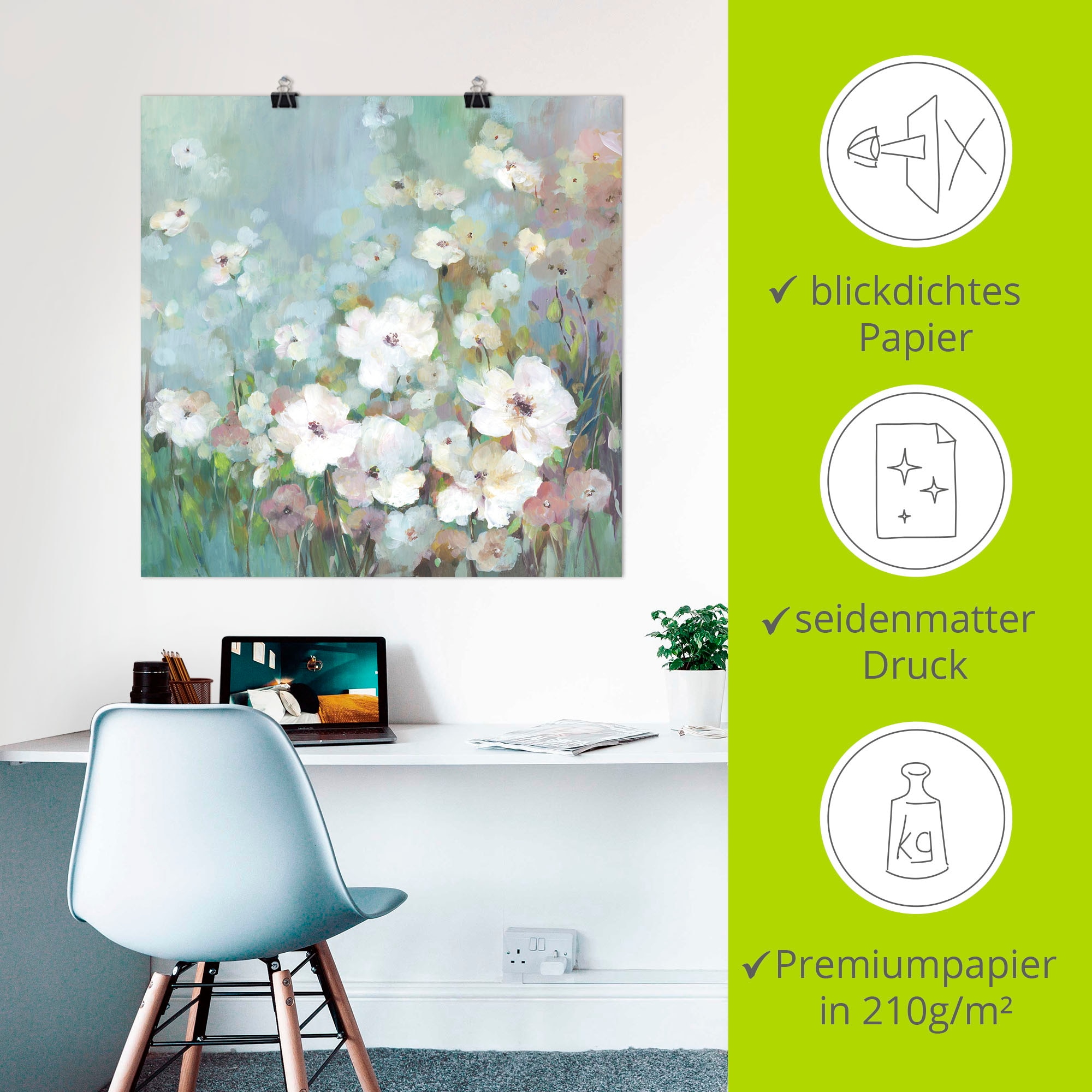 Artland Wandbild »Feldblumengarten« Blumenwiese 1 Stk. tlg. als Leinwandbild, Poster in verschied. Grössen