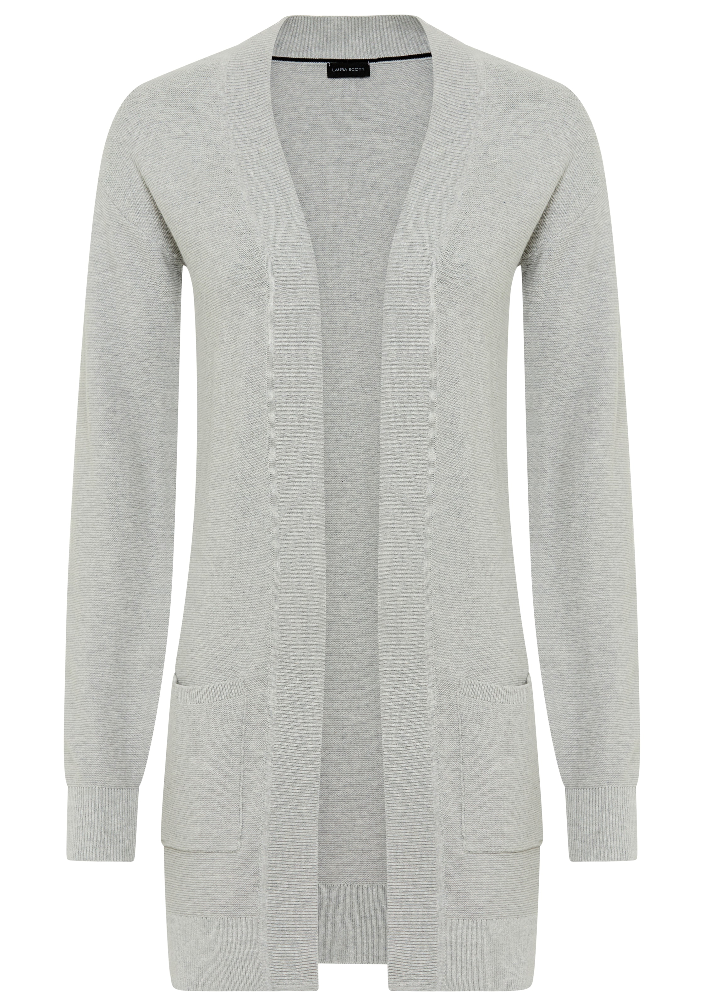 Laura Scott Veste en tricot Feinstrick - perfekt für den Übergang im Ottoman Ripp mit Taschen