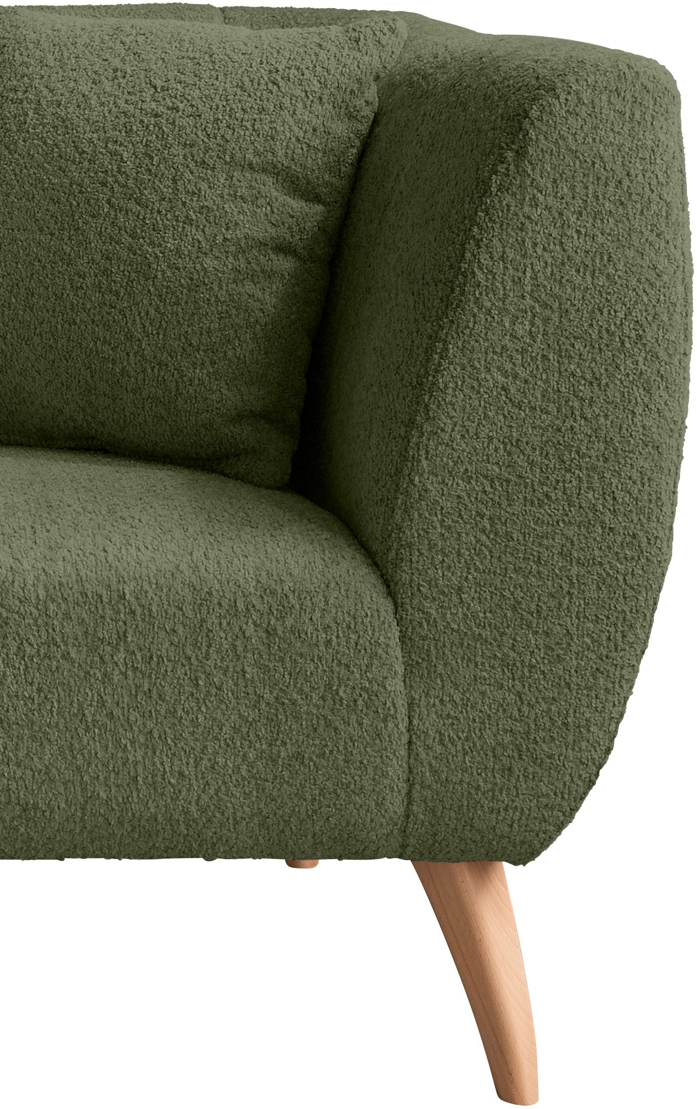 Home affaire Ecksofa »Lazio modern und bequem, schmale Armlehnen, tolle Detailverarbeitung« zwei verschiedene Fussfarben wählbar