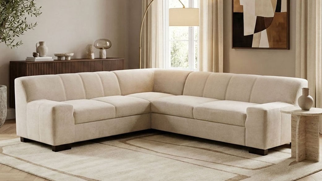 GOODproduct Ecksofa »Faxe 249 x 214 cm, auch mit Schlaffunktion« L-Form, aus pflegeleichtem, weichem Luxus-Microfaser Bezug