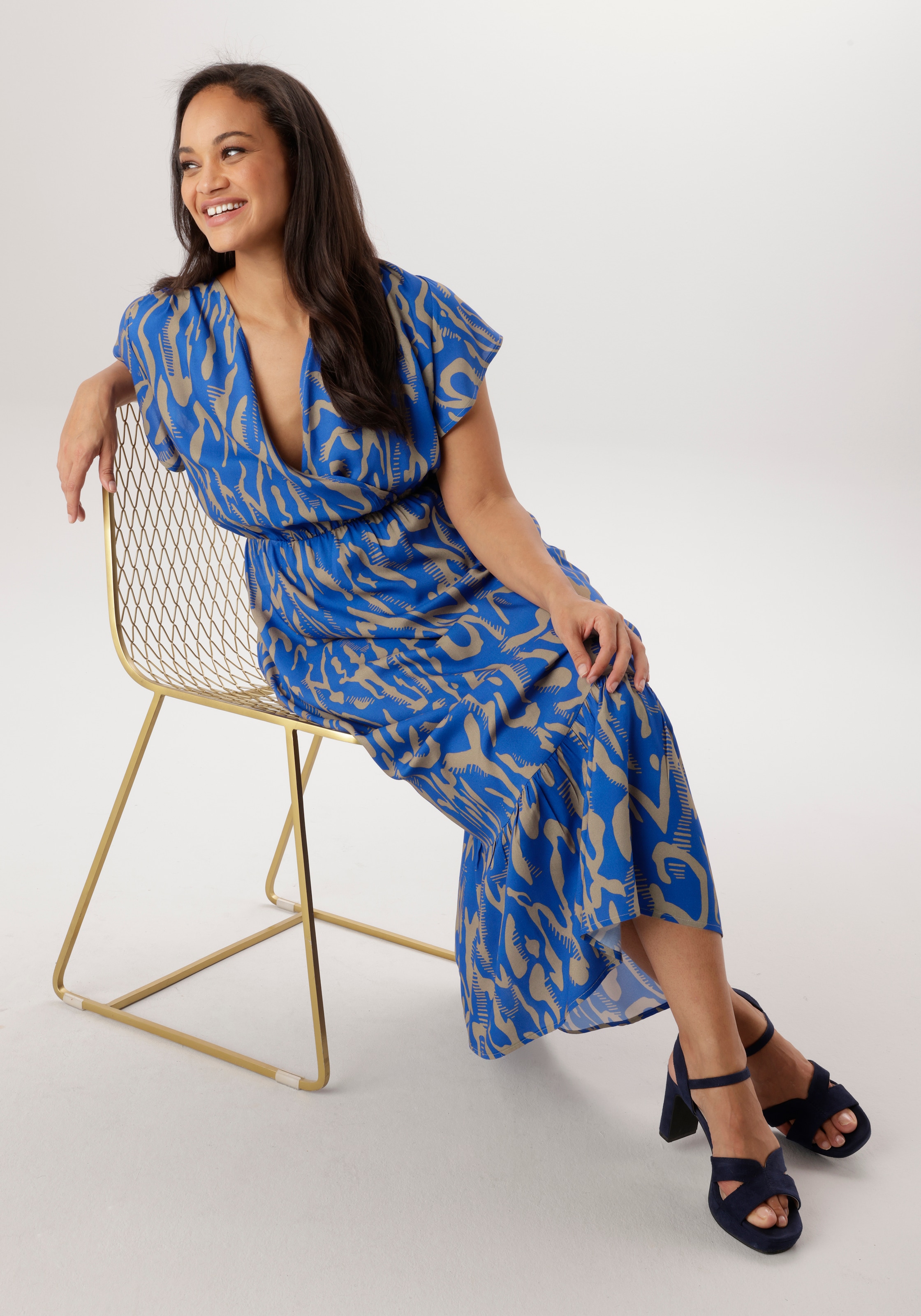 Aniston PLUS Maxi robe in Wickeloptik - NEUE KOLLEKTION