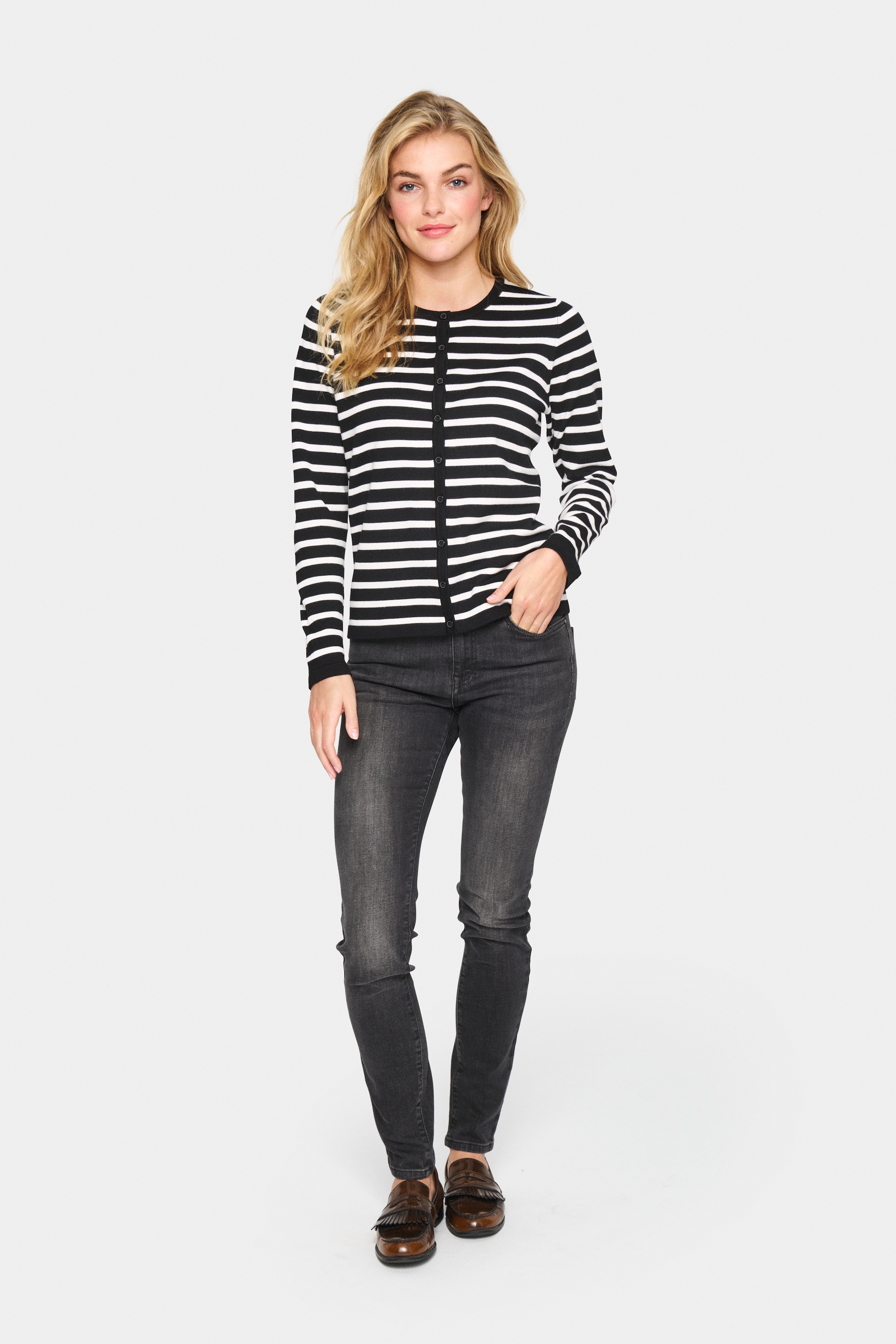 Saint Tropez Veste en tricot »MilaSZ Striped Cardigan«