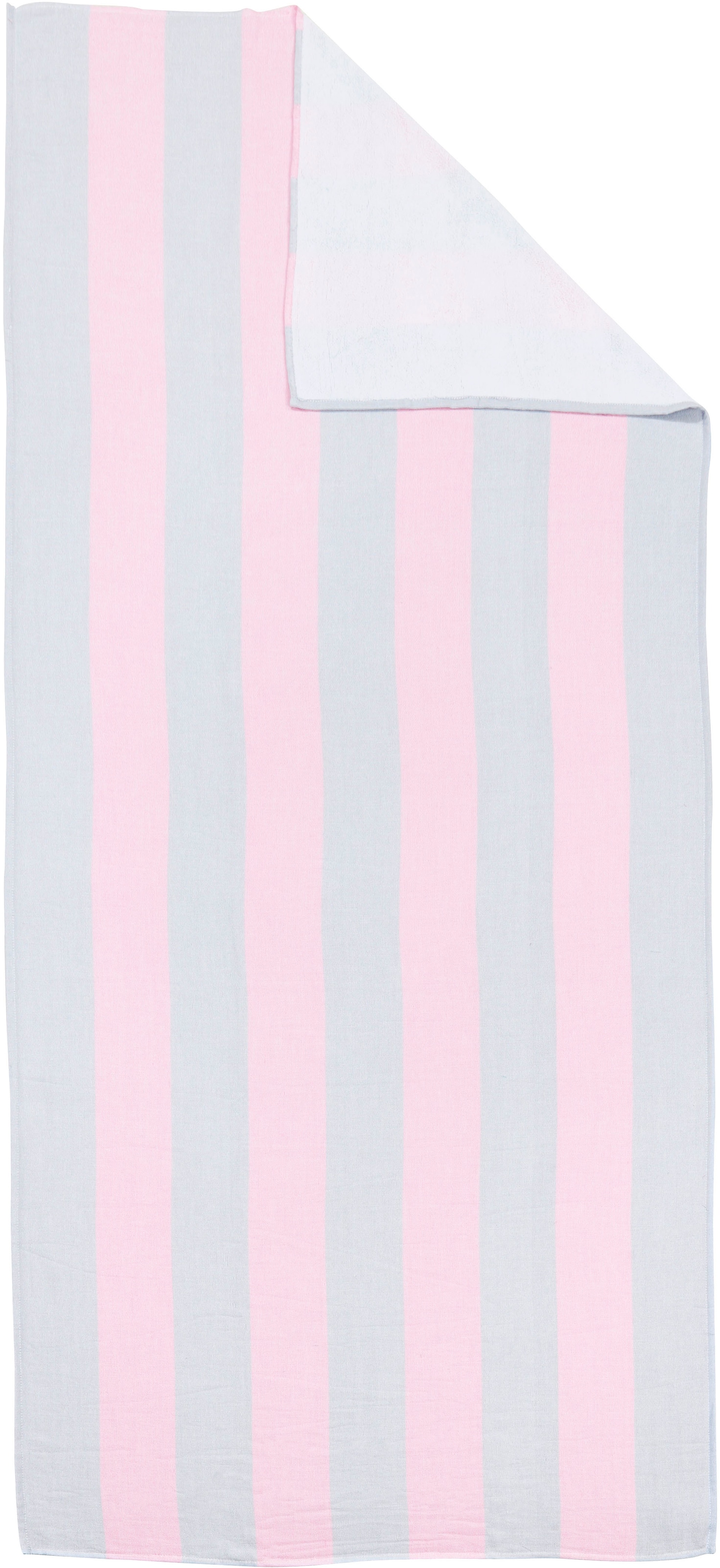 done.® Drap de hammam »California« Serviette de plage avec rayures colorées voyantes