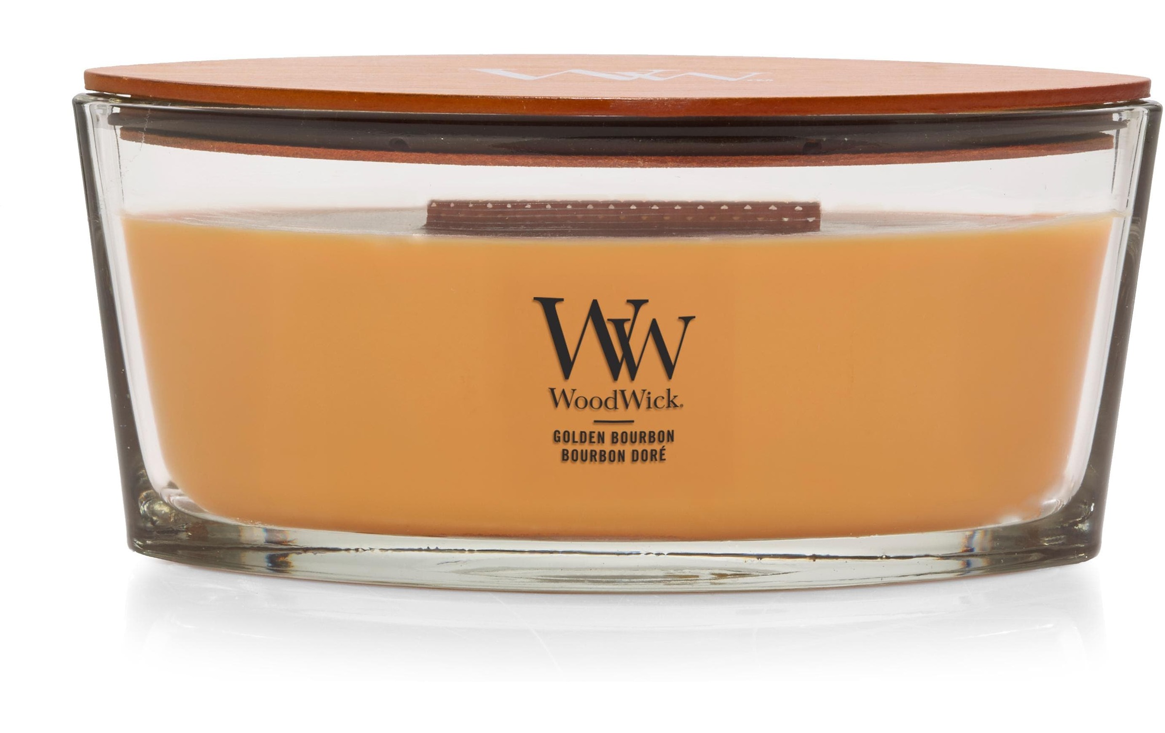Woodwick Duftkerze »Golden Bourbon Ellipse«