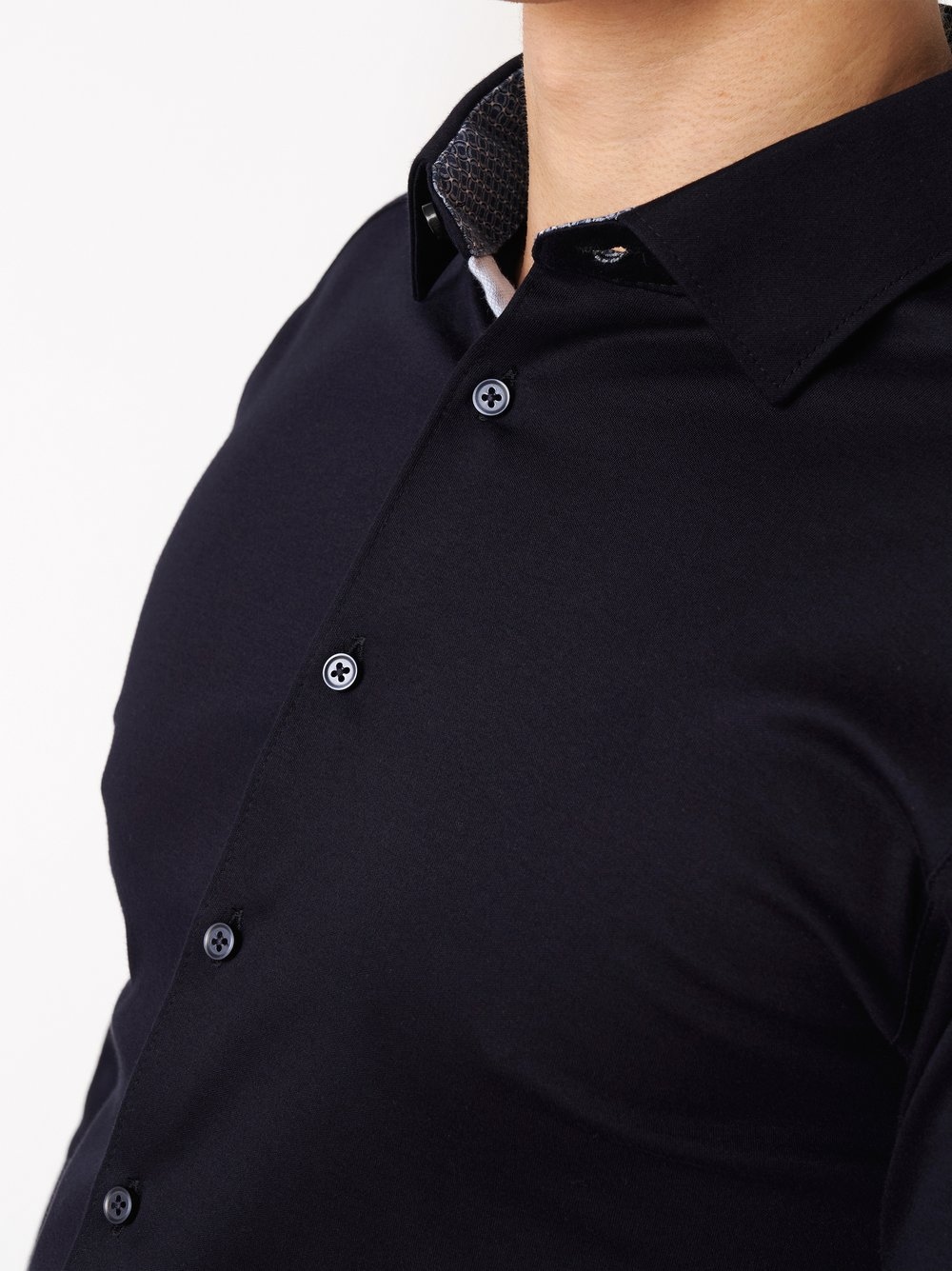 DESOTO Chemise à manches longues »Jersey Casual Kent« chemise business, jersey, col Kent, coupe slim