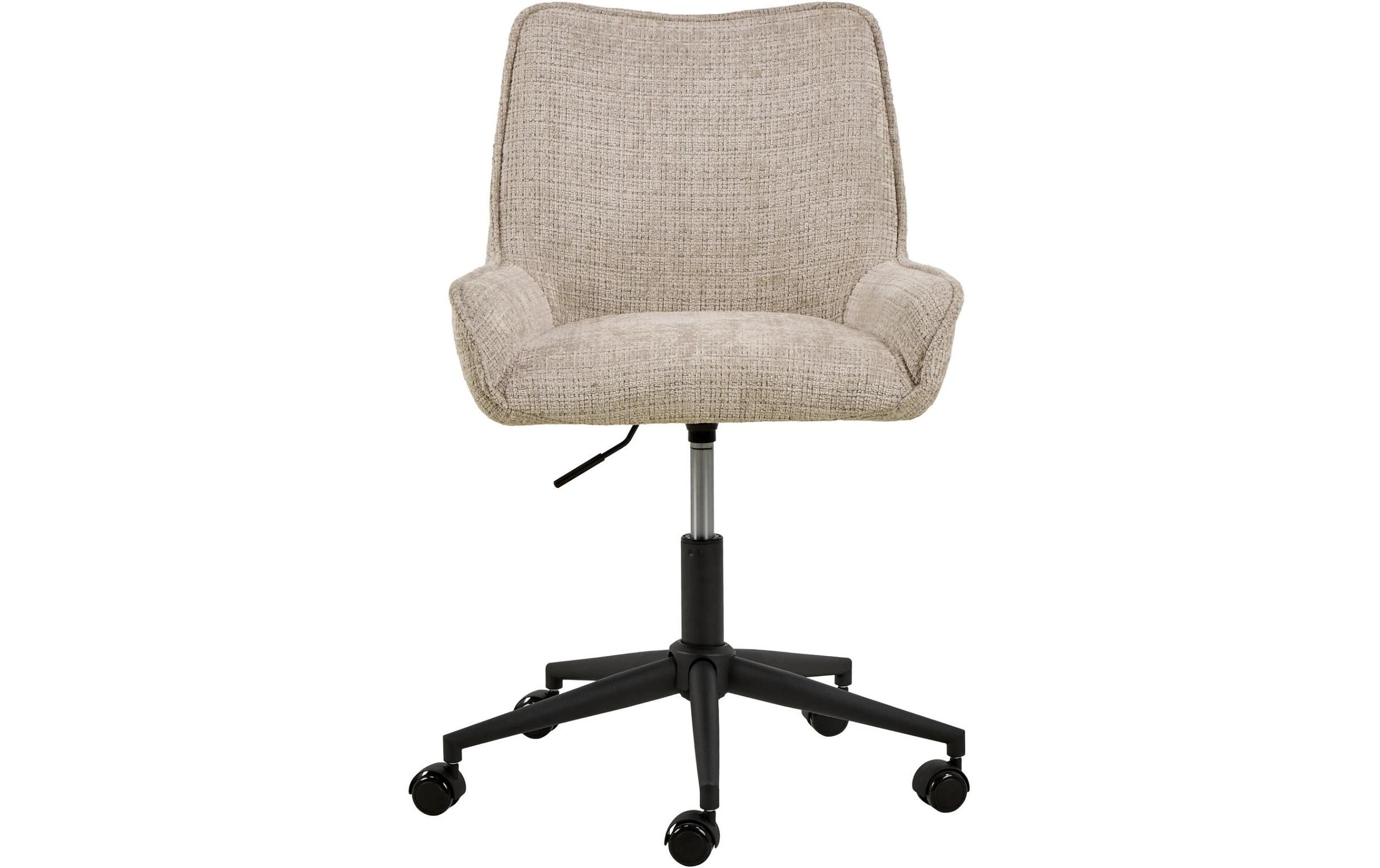 AC Design Schreibtischstuhl »Eddie, Bürostuhl, Computerstuhl, Drehstuhl« () 1 Stk.Bürostuhl, beiger Stoff, geschwungene Form, Drehfunktion, FSC™