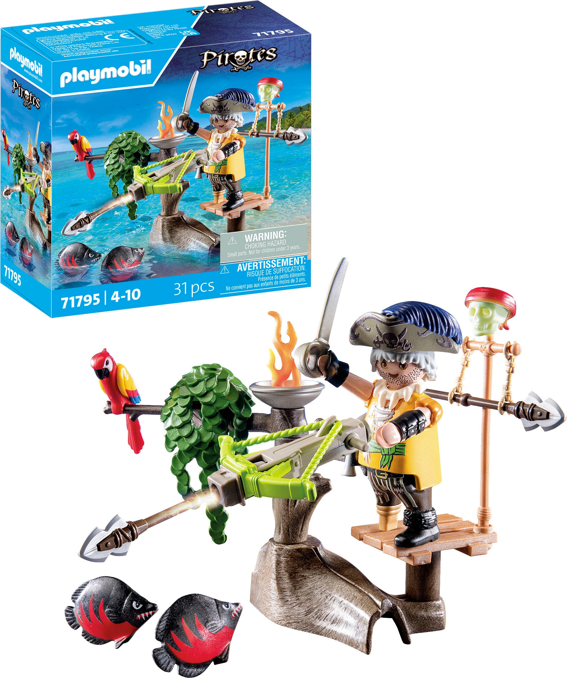Playmobil® Konstruktions-Spielset »Pirat mit Balliste (71795), Playmobil Pirates«