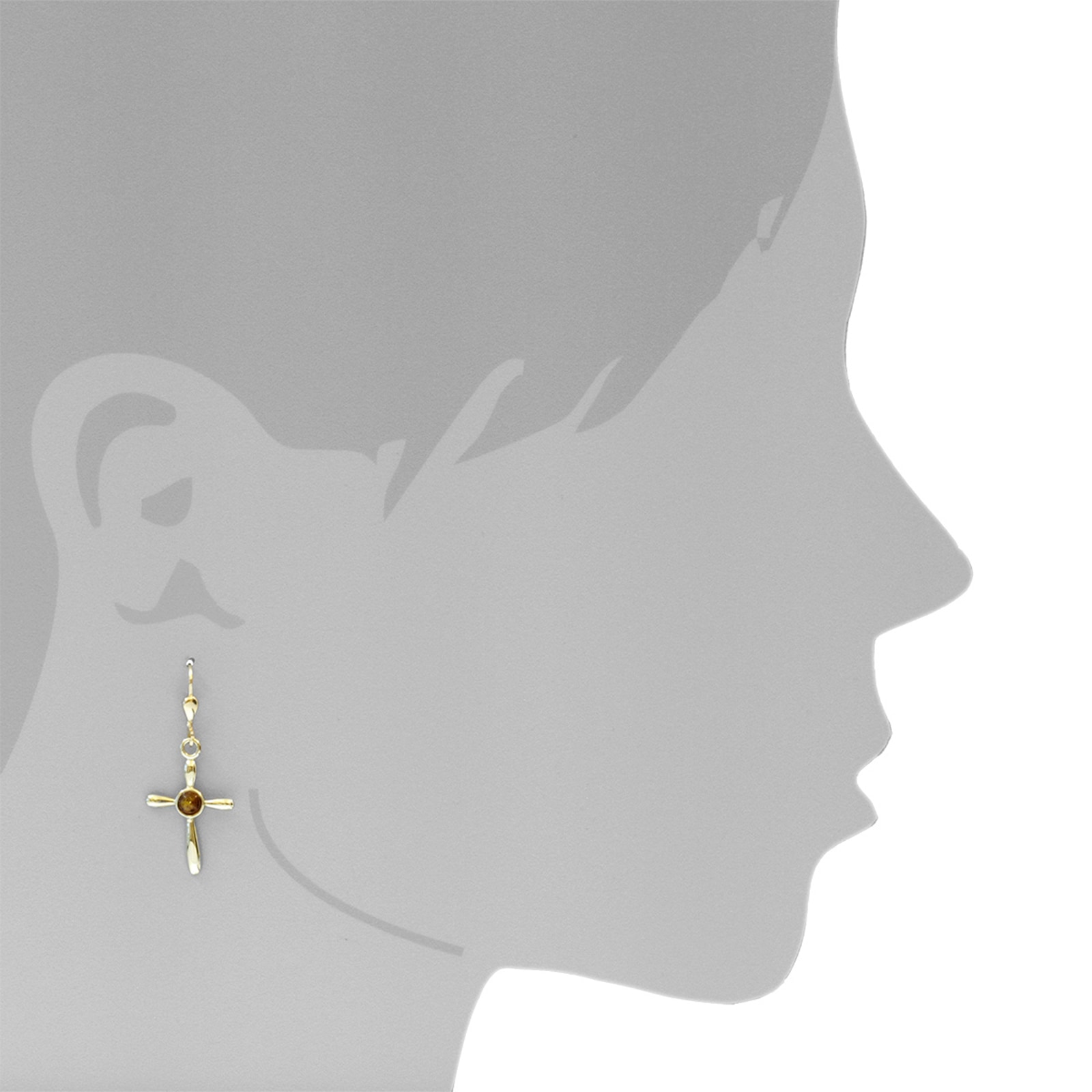 OSTSEE-SCHMUCK Paar Ohrhänger »Ostsee-Schmuck Ohrhänger Kreuz 24 x 16 Ohrhänger Kreuz 24 x 16«