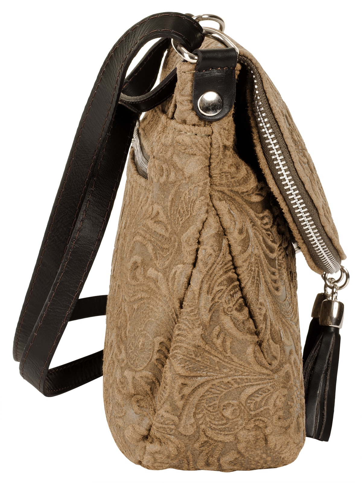 Samantha Look Umhängetasche echt Leder, Made in Italy