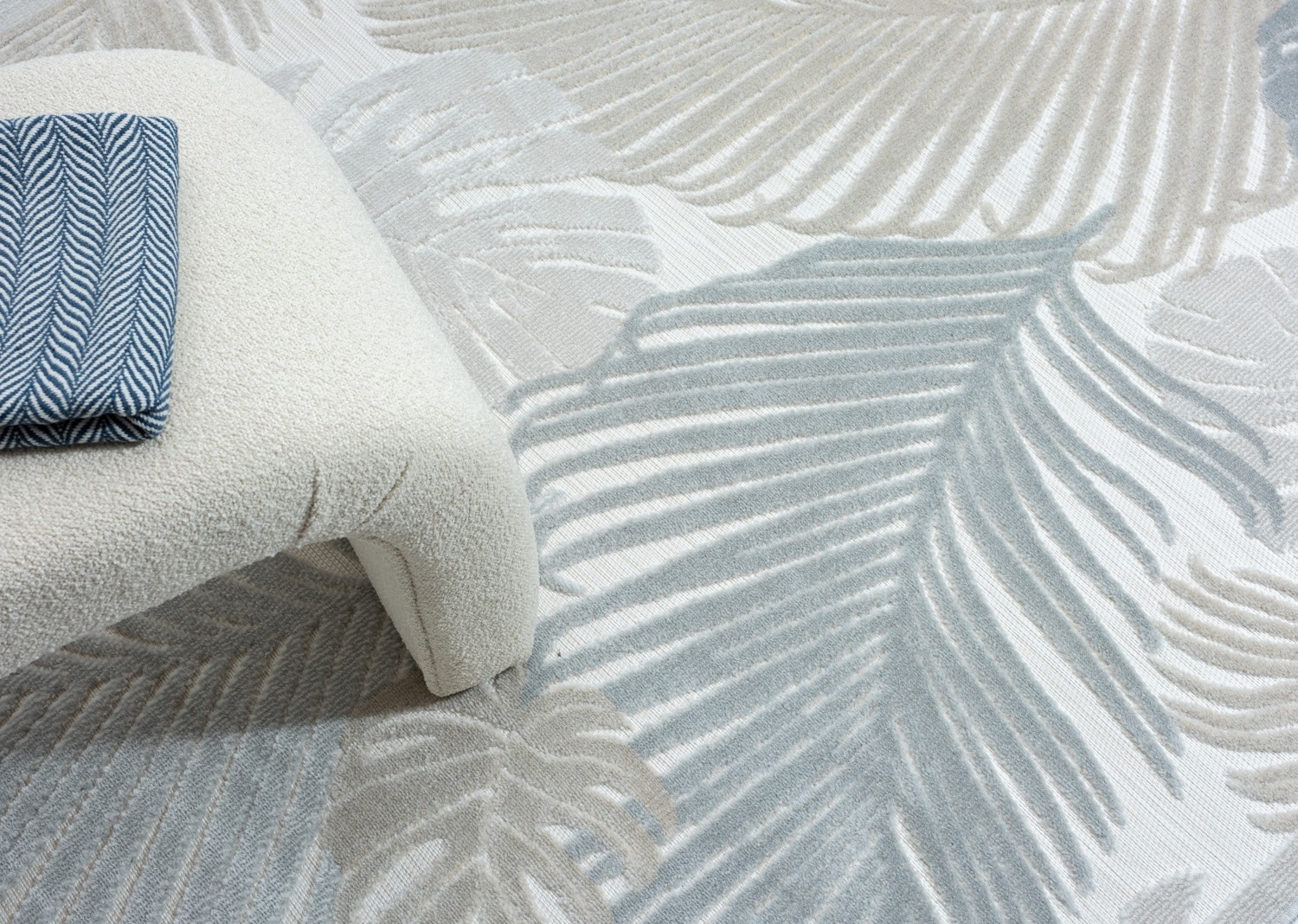 Myflair Möbel & Accessoires Teppich »Odette, LAGERRÄUMUNG!« rechteckig 8 mm Höhe Blätter Motiv, Hoch-Tief Effekt, Outdoor geeignet, Balkon, Terrasse