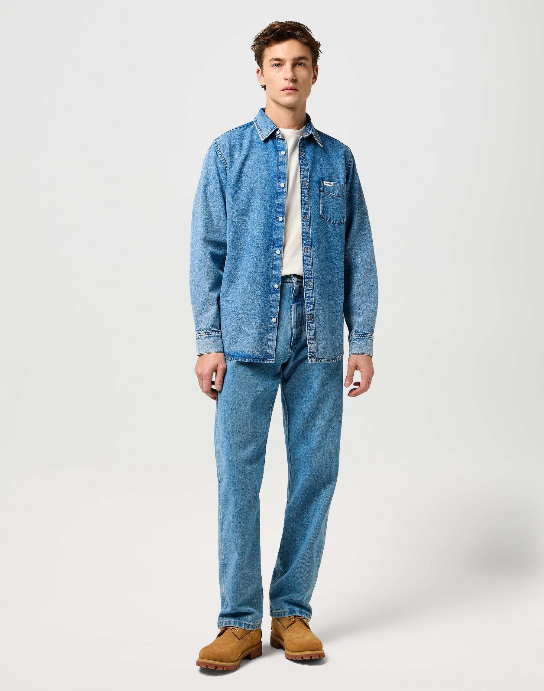 Wrangler Chemise en jean »WRANGLER Jeanshemd 1 Pkt Shirt«