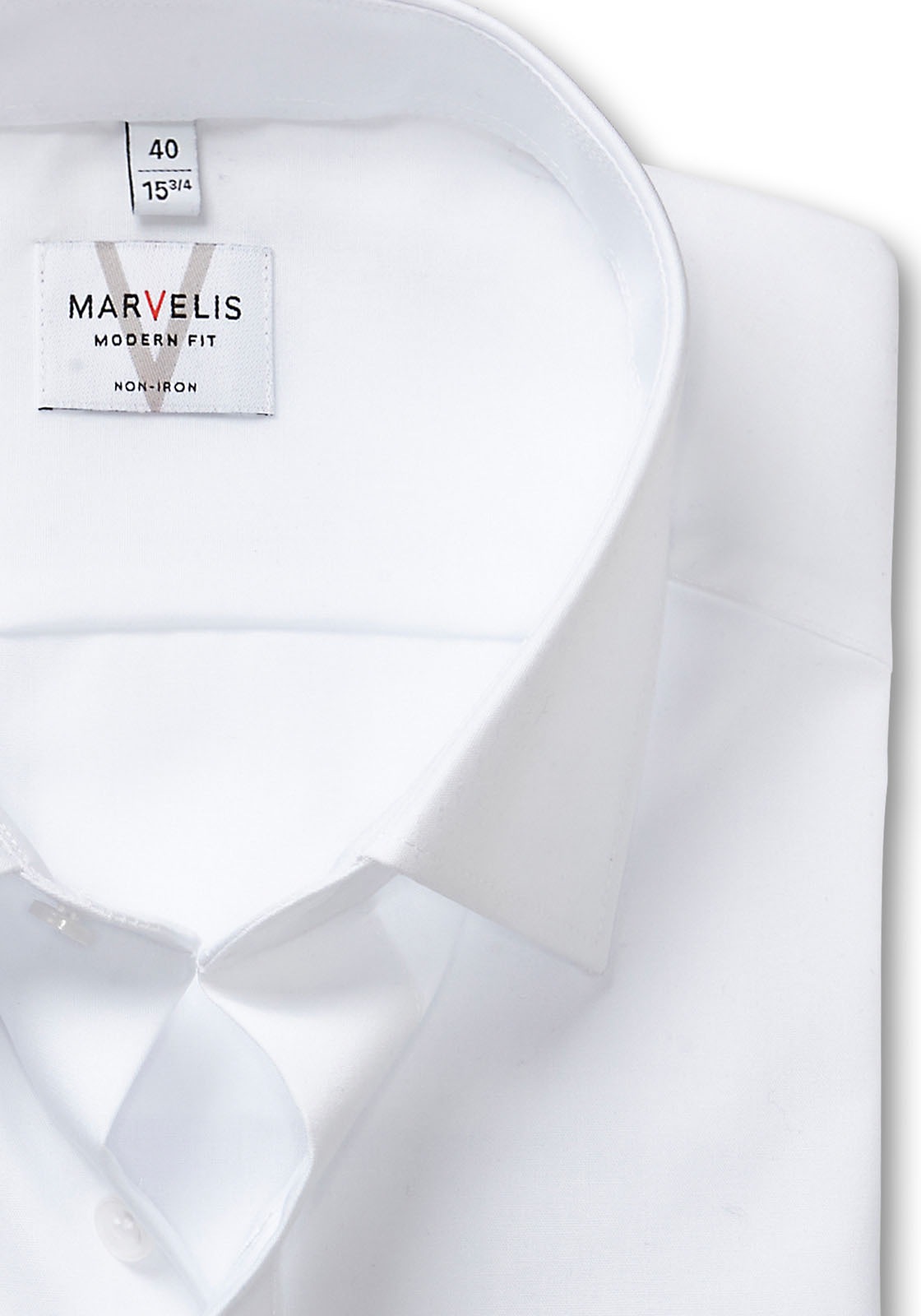 MARVELIS Chemise à manches longues modern fit, Businesshemd, bügelfrei, New-Kentkragen