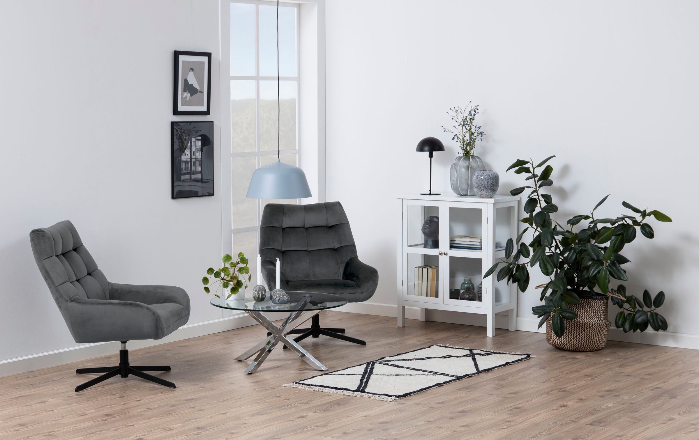 ACTONA GROUP Fauteuil pivotant »Potsdam« 1, 1 cuis tlg. fonction pivotante et coutures carrées, avec pieds en métal noir